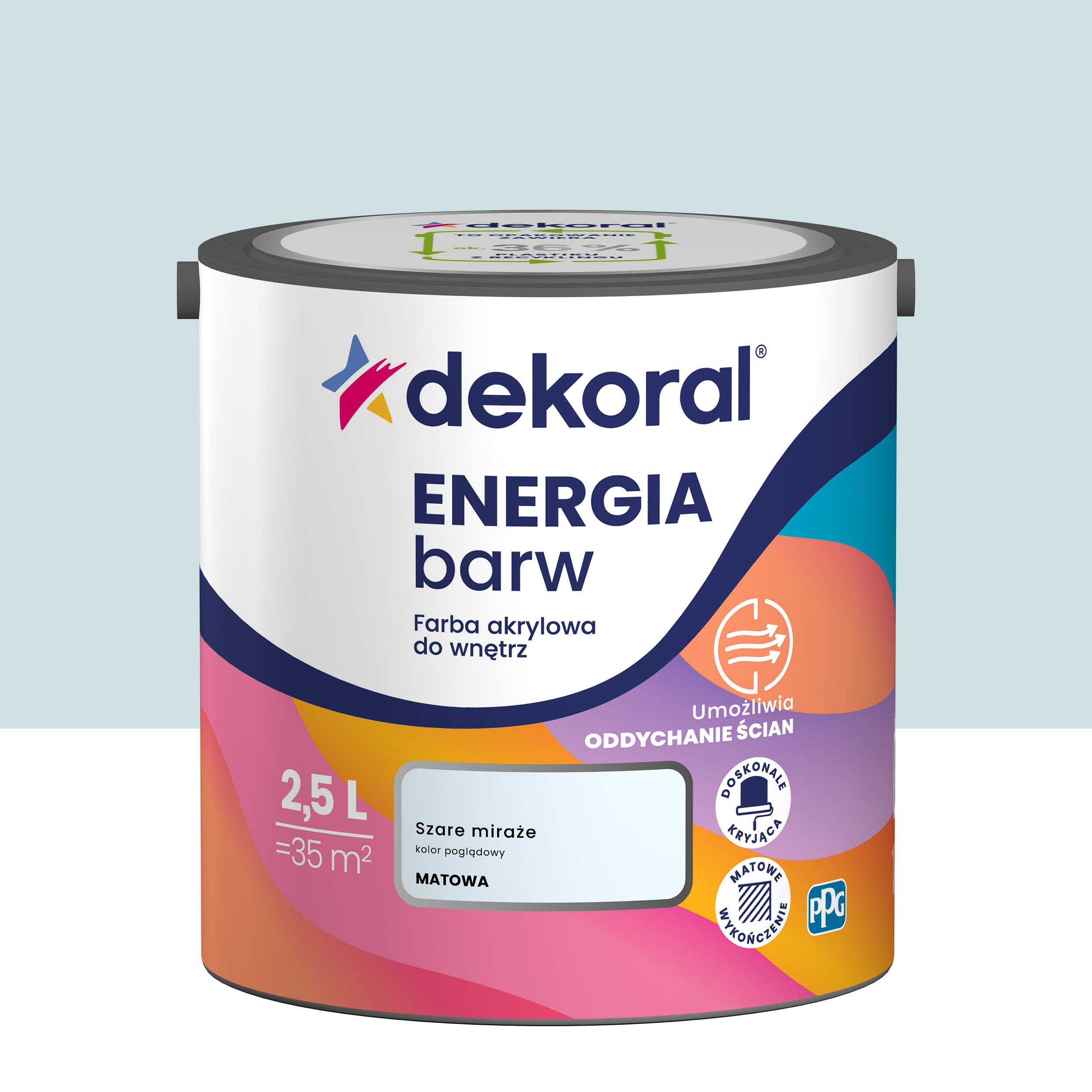 Farba Dekoral Energia Barw Szare miraże 2.5 l