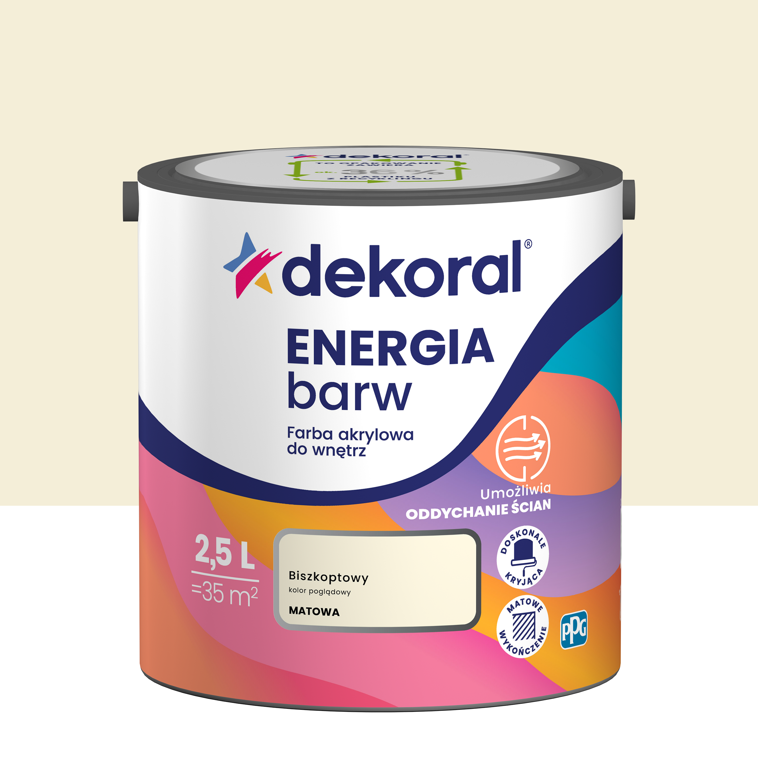 Farba Dekoral Energia Barw Biszkoptowy 2.5 l