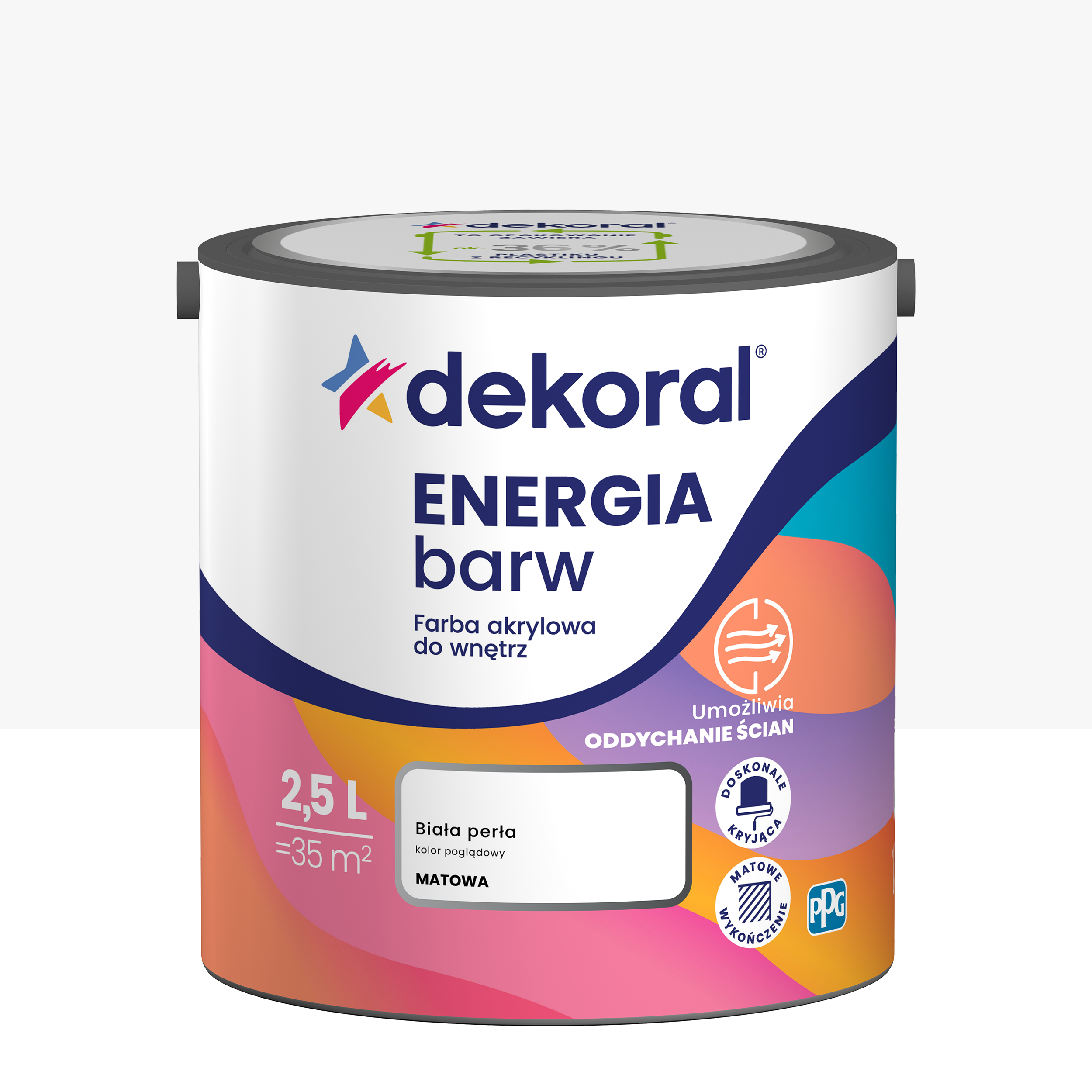 Farba Dekoral Energia Barw Biała perła 2.5 l