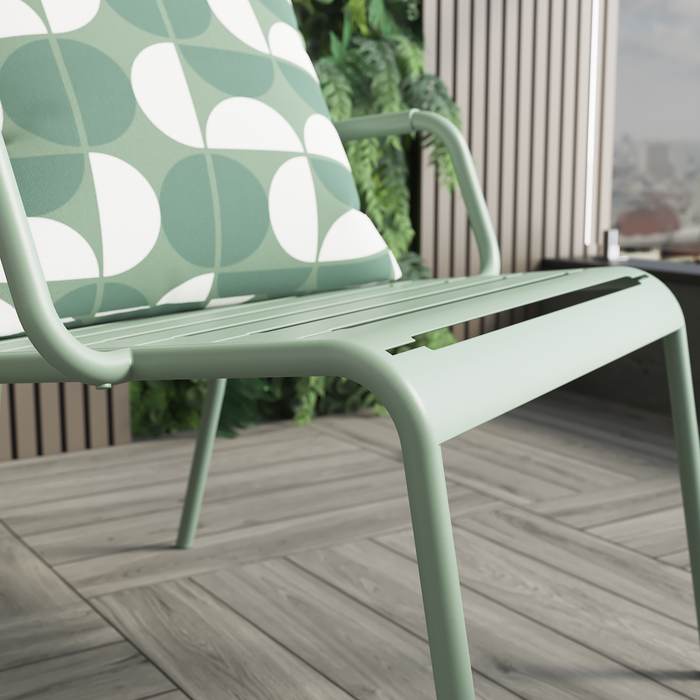 low-armchair-cafe-II-1P-steel-with-cushion-agave-green