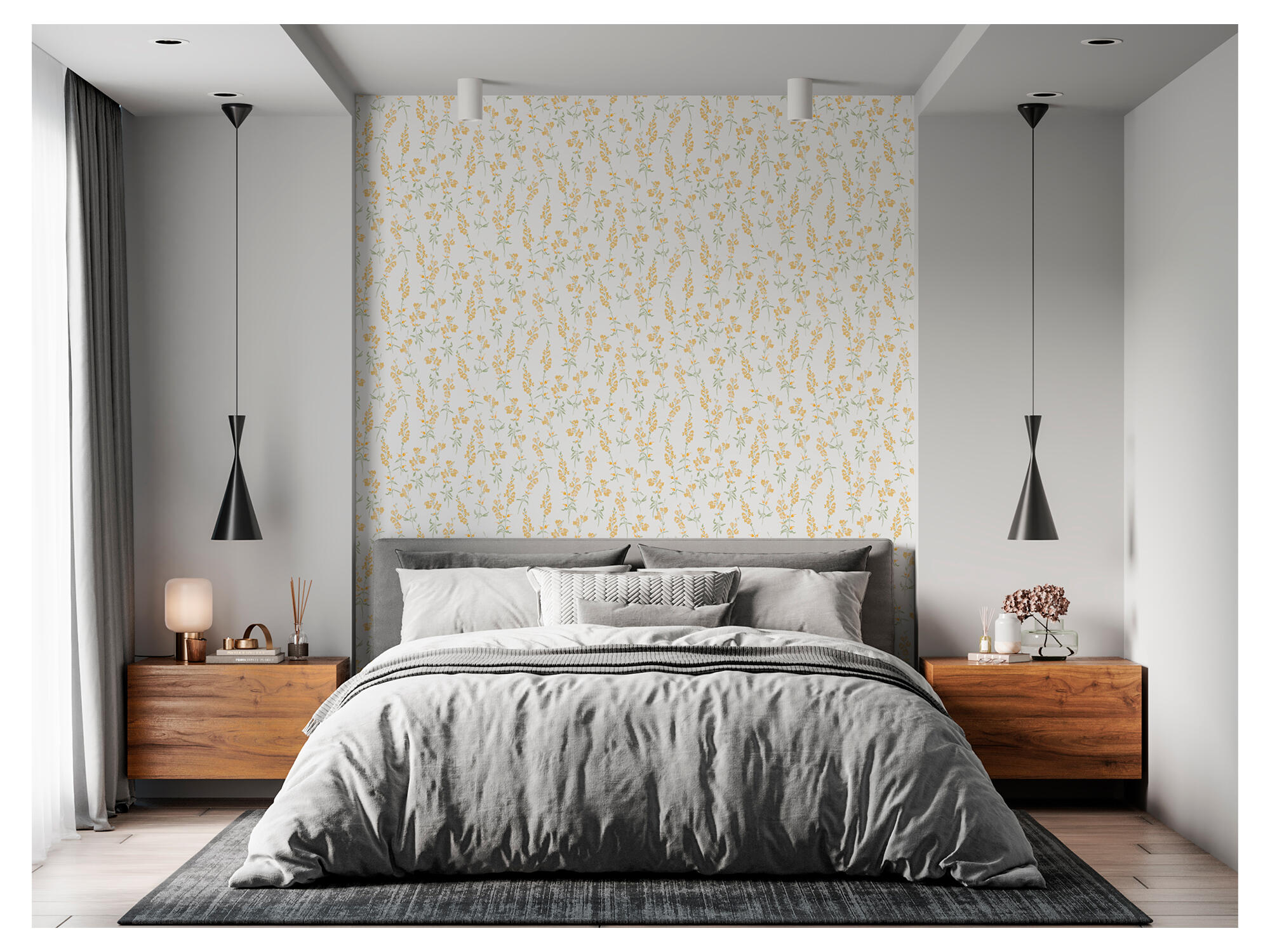 Papel pintado tapiz aplicación cola en papel naturaleza flor 6637 verde vinelus 52cmx10m