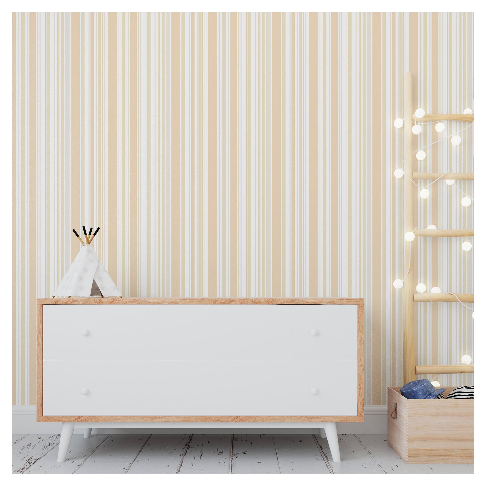 Papel pintado tapiz aplicación cola en papel rayas 6579 amarillo vinelus 52cmx10m