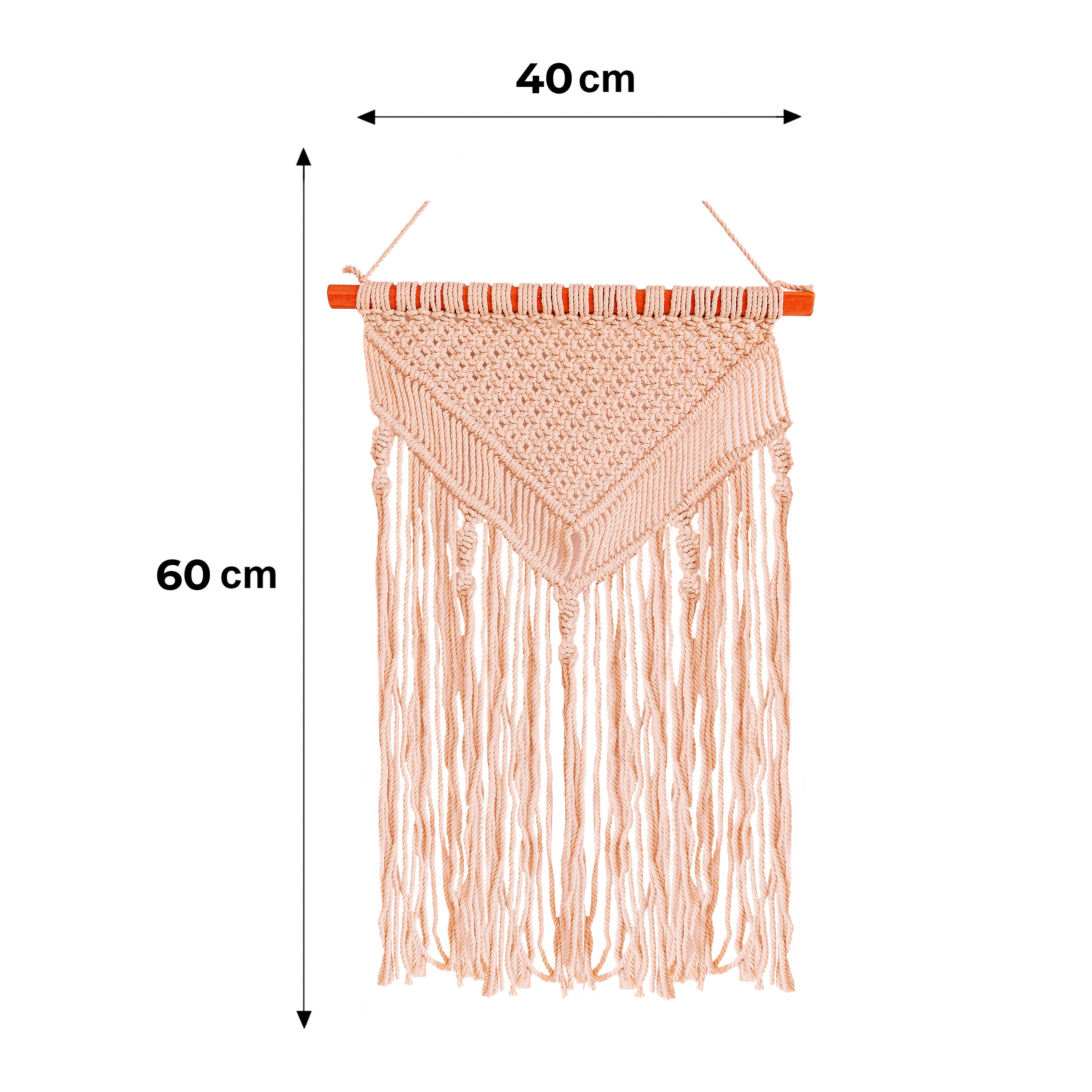 Painel decorativo perede macrame 40 x 60 cm  Nº3 - 8
