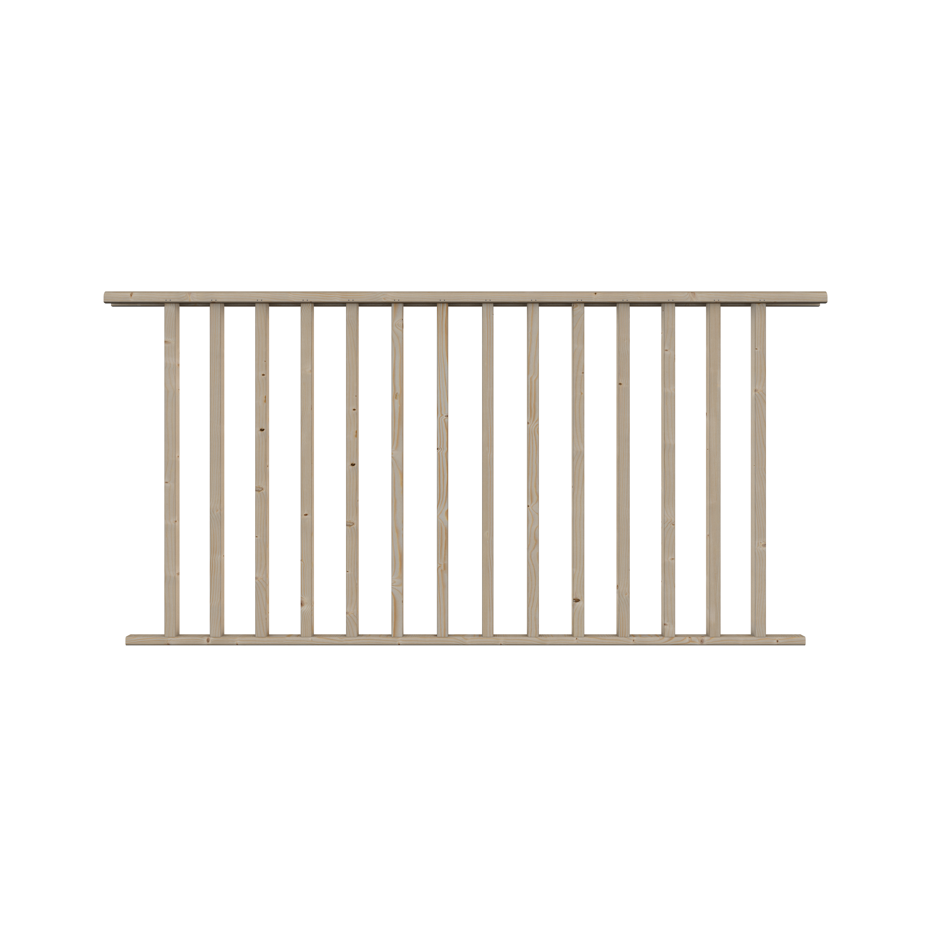 Balaustra in kit BURGER Fir in legno naturale, corrimano in abete, L 207 cm fissaggio a pavimento - 6