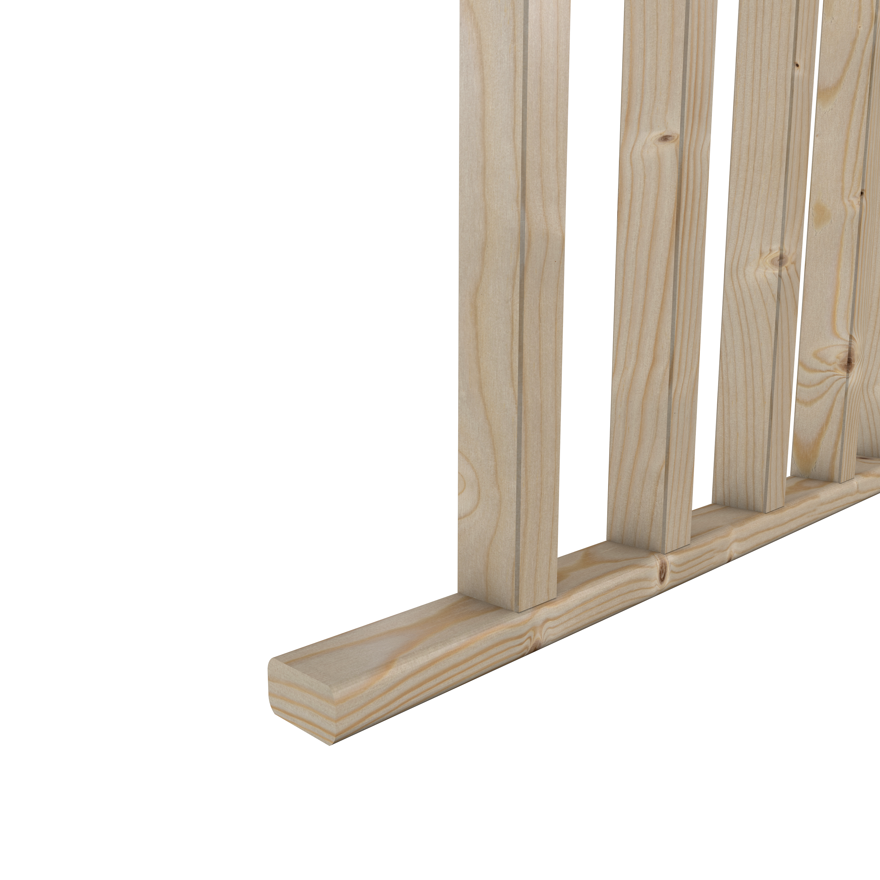 Balaustra in kit BURGER Fir in legno naturale, corrimano in abete, L 207 cm fissaggio a pavimento - 8