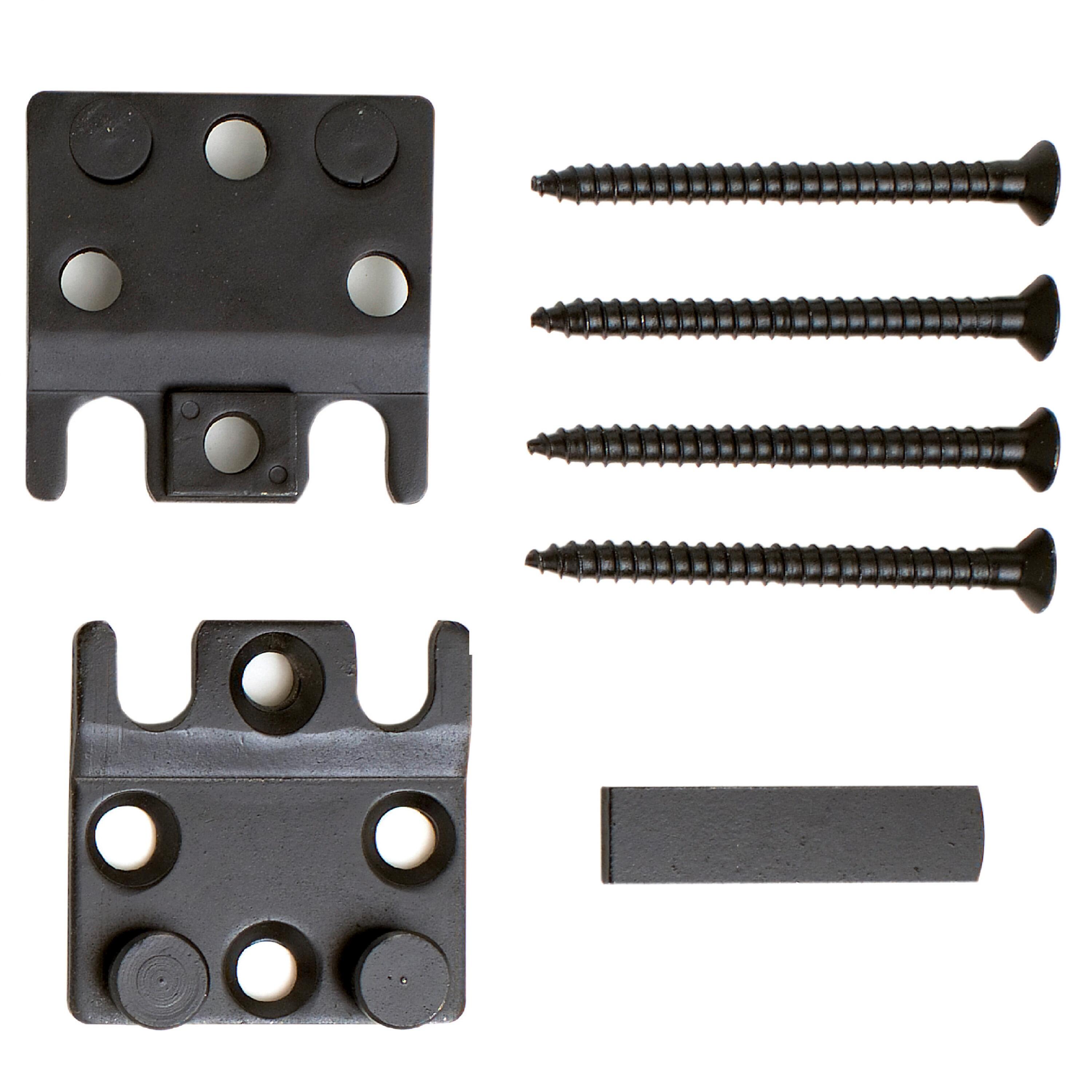 Support invisible de poteau noir sans bois acier Leroy Merlin