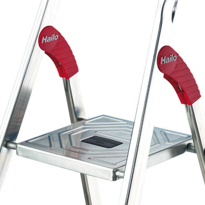 Escabeau très stable est antidérapant 4 marches Hailo