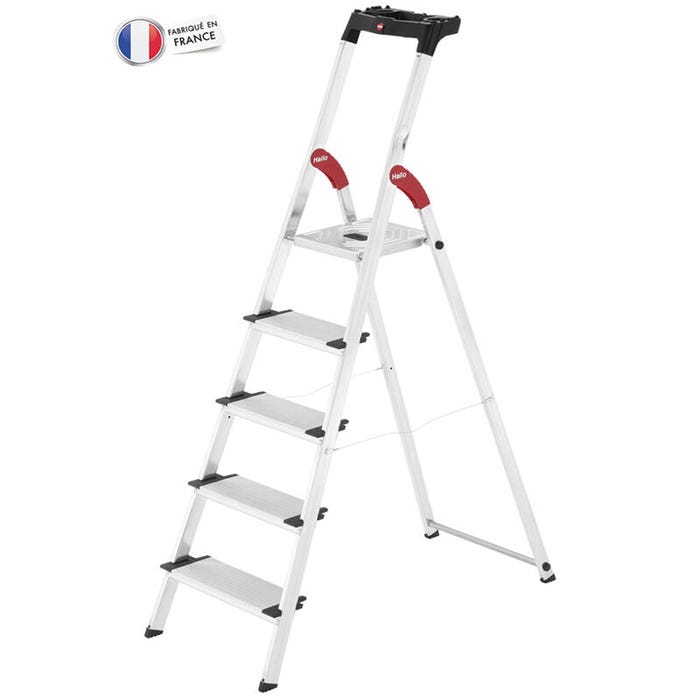 Escabeau confortable et stable 5 marches HAILO

