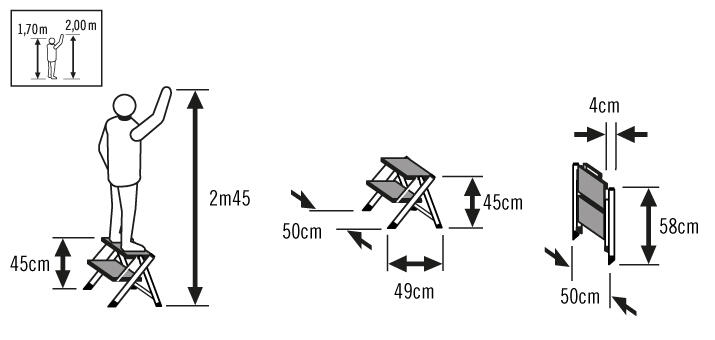 Dessin marchepied 2 marches Hailo - 7