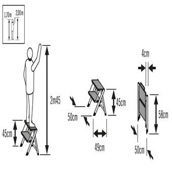 Dessin marchepied 2 marches Hailo