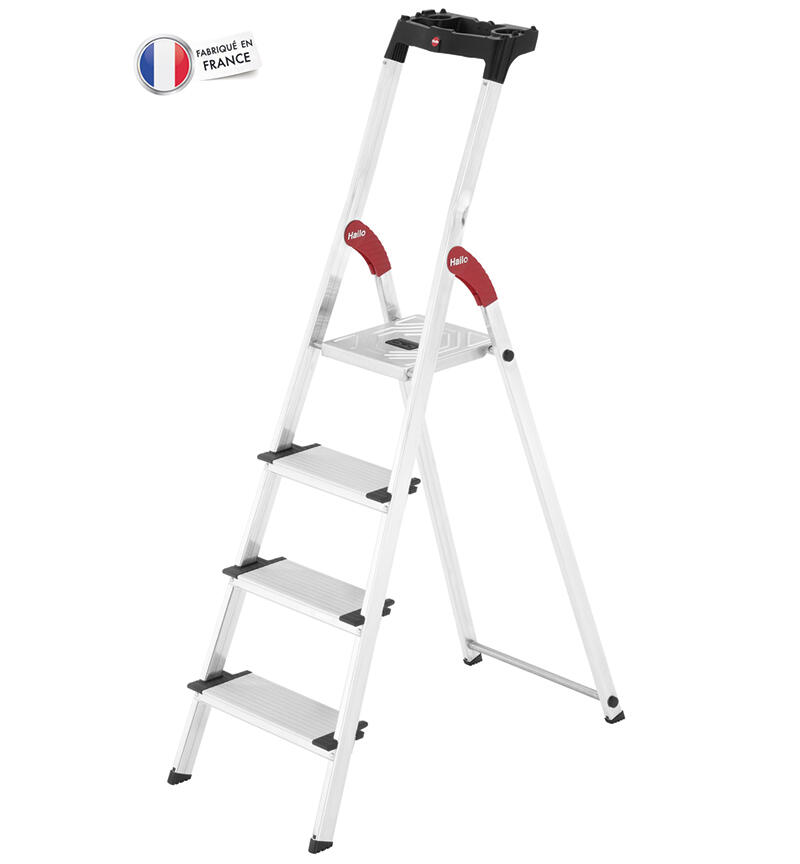 Escabeau fabrication française 4 marches Hailo - 4