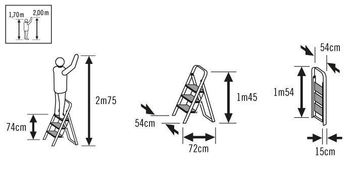 Schéma marchepied 3 marches Hailo - 6