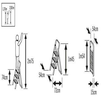 Schéma marchepied 3 marches Hailo