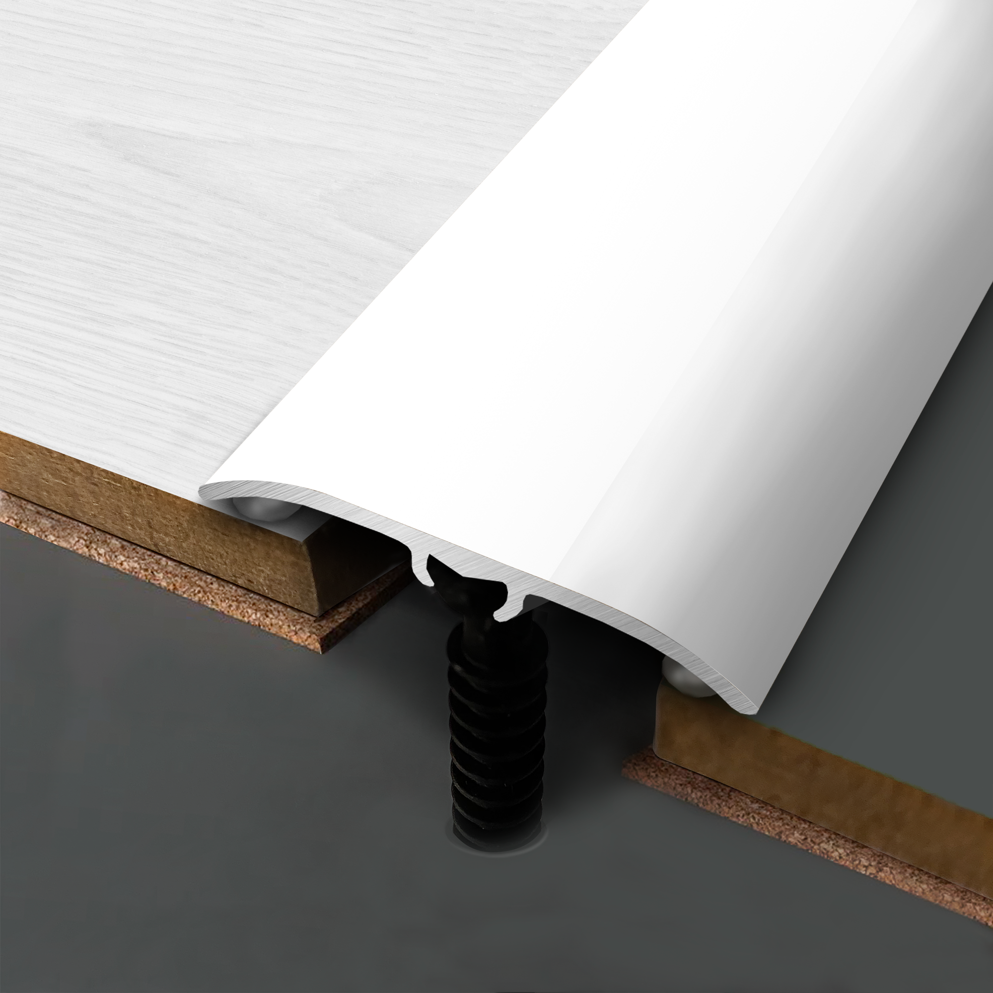 Barre de seuil alu blanc à fixer, l.3.7 cm x L.83 cm ARTENS - 3