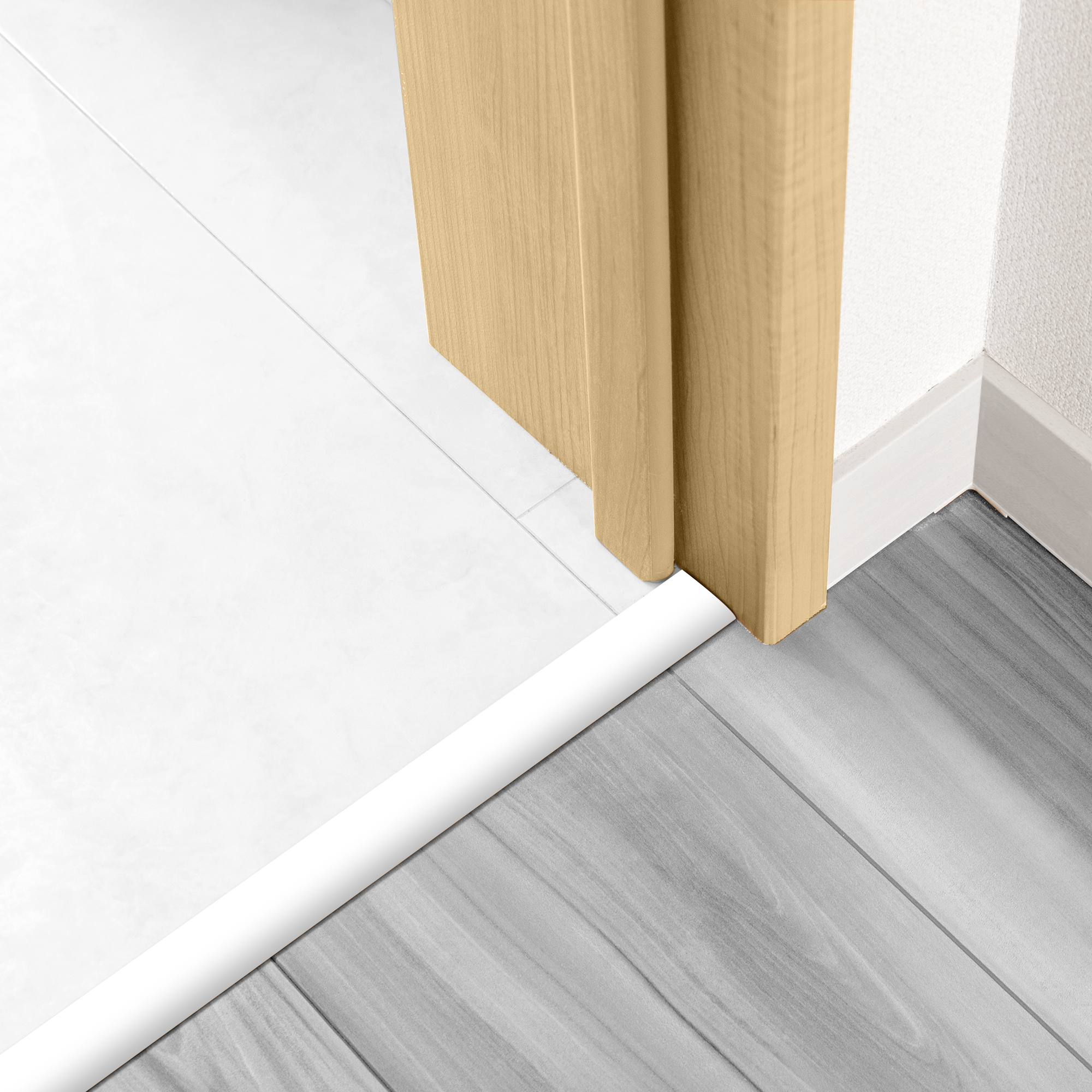 Barre de seuil alu blanc à fixer, l.3.7 cm x L.83 cm ARTENS - 2