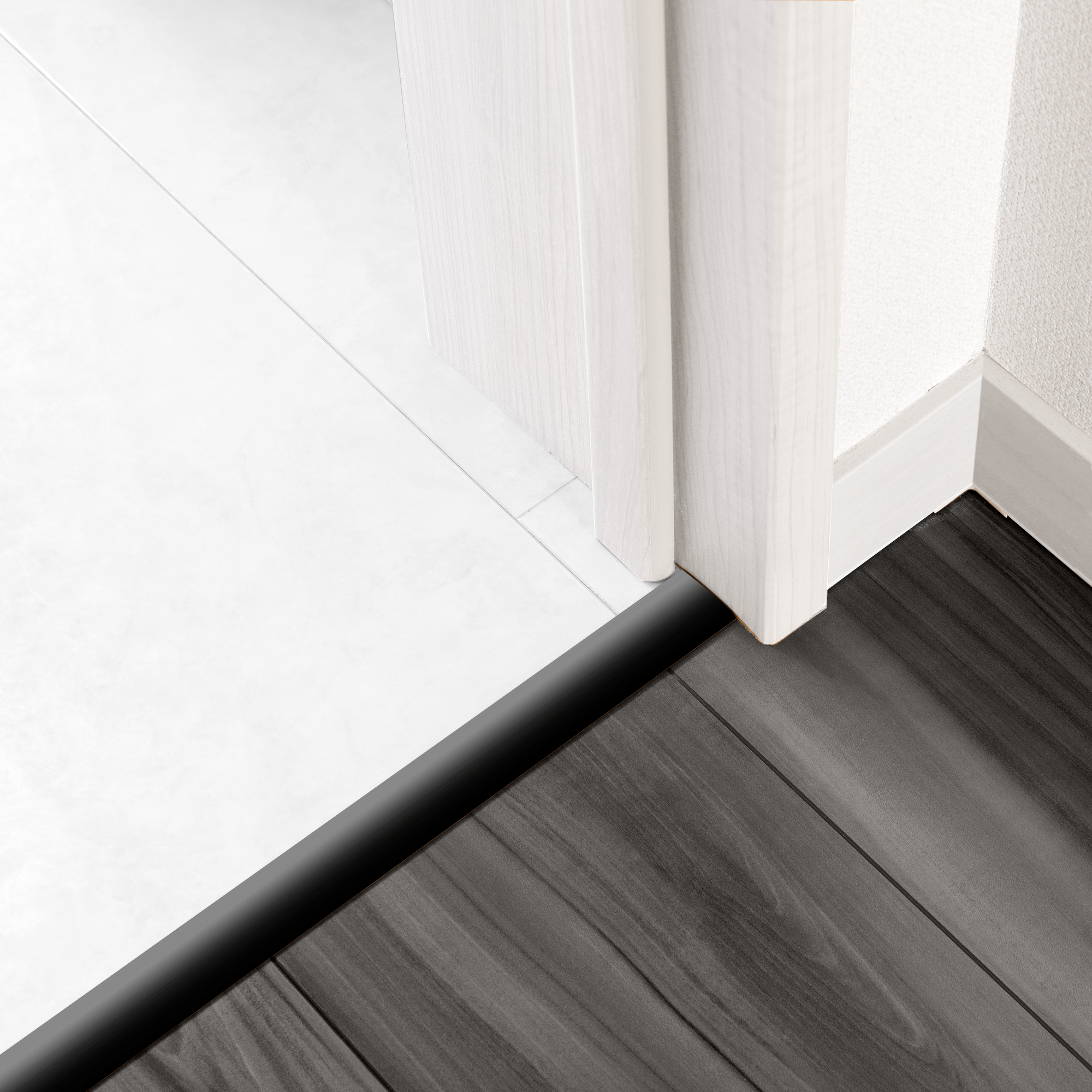 Barre de seuil 4 en 1 alu décor 5 à fixer, l.3.7 cm x L.83 cm ARTENS - 2