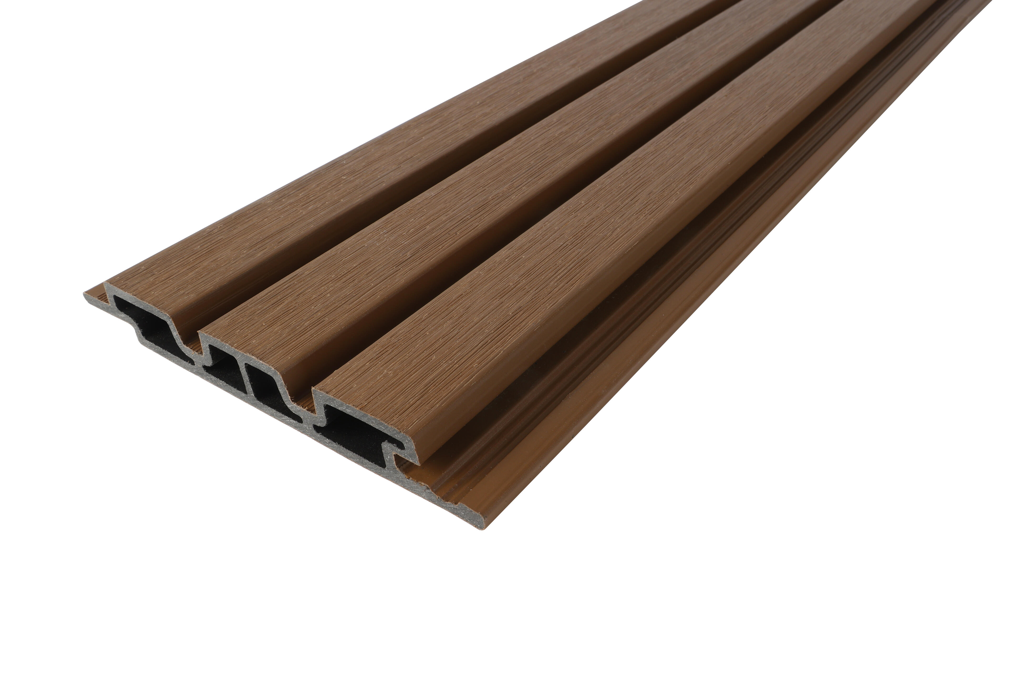 Celosía fija de composite de resina y madera teka 220 x 17,8 cm