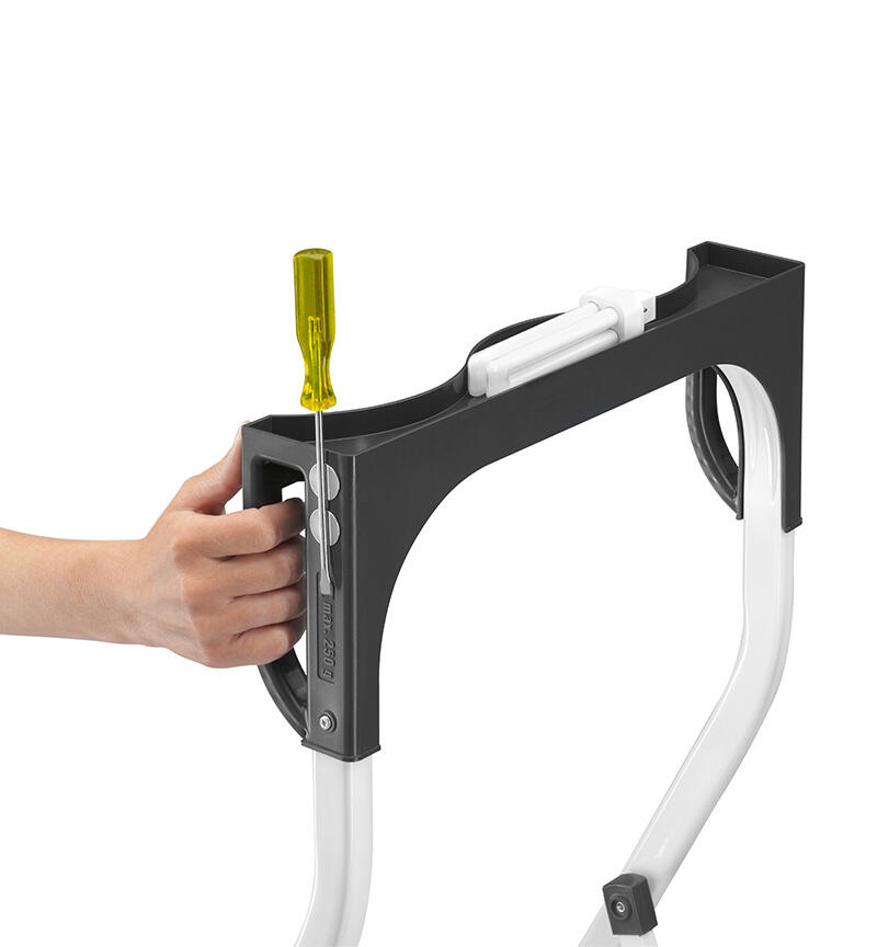 Marche pied HAILO Safety Plus 2 marches larges pliable en acier avec poignées - 7