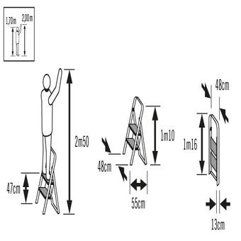 Schéma marchepieds 2 marches Hailo