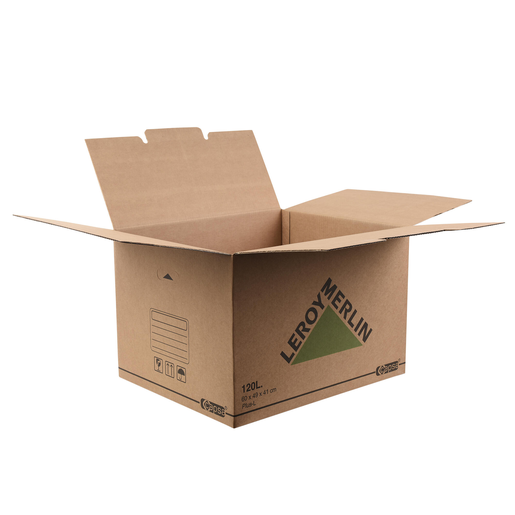 Pack de 10 cajas de cartón para mudanza XXL 240L - 80x60x50 cm