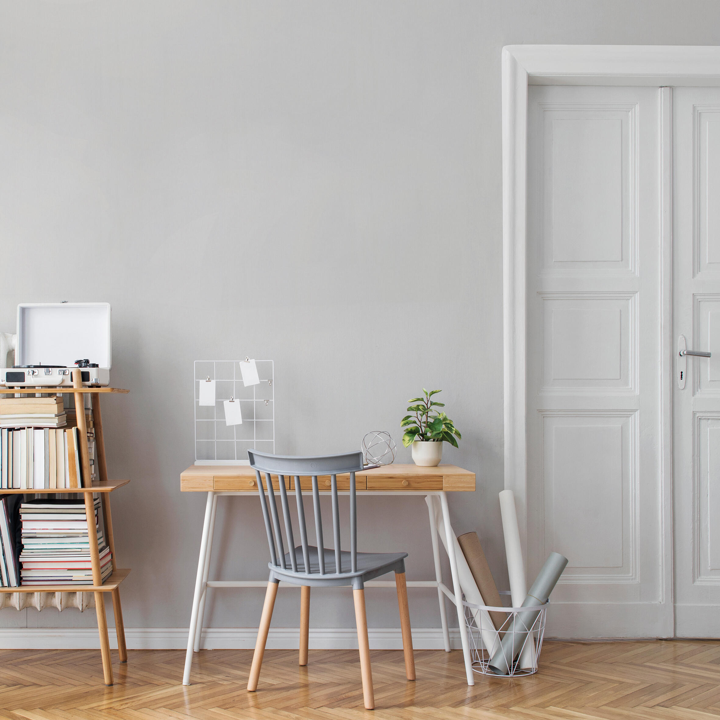 Papier peint intissé Uni botanical blanc - 6