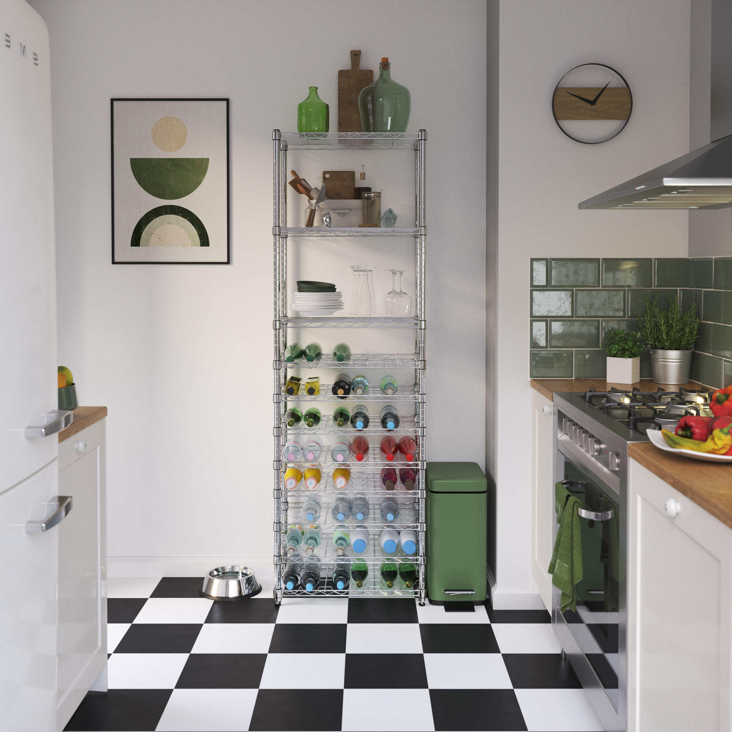 Estante metálica cinza 6 prateleiras 60x35x180 cm 50 kg Spaceo - 2