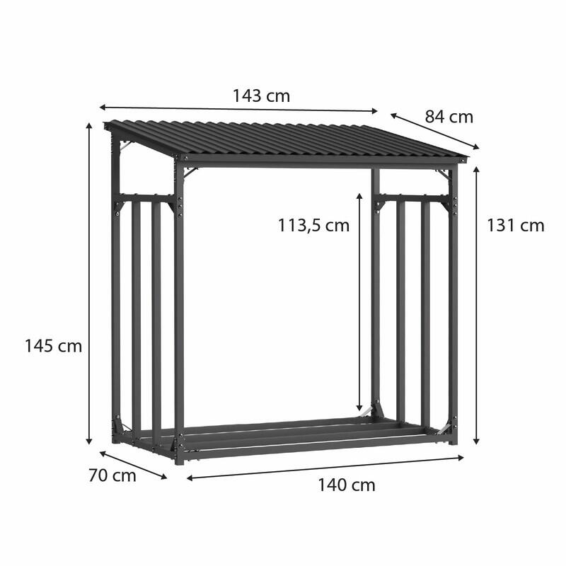 Leñero de acero Gardiun Wood Shed 145x143x84 cm de 1,2 m² - 3