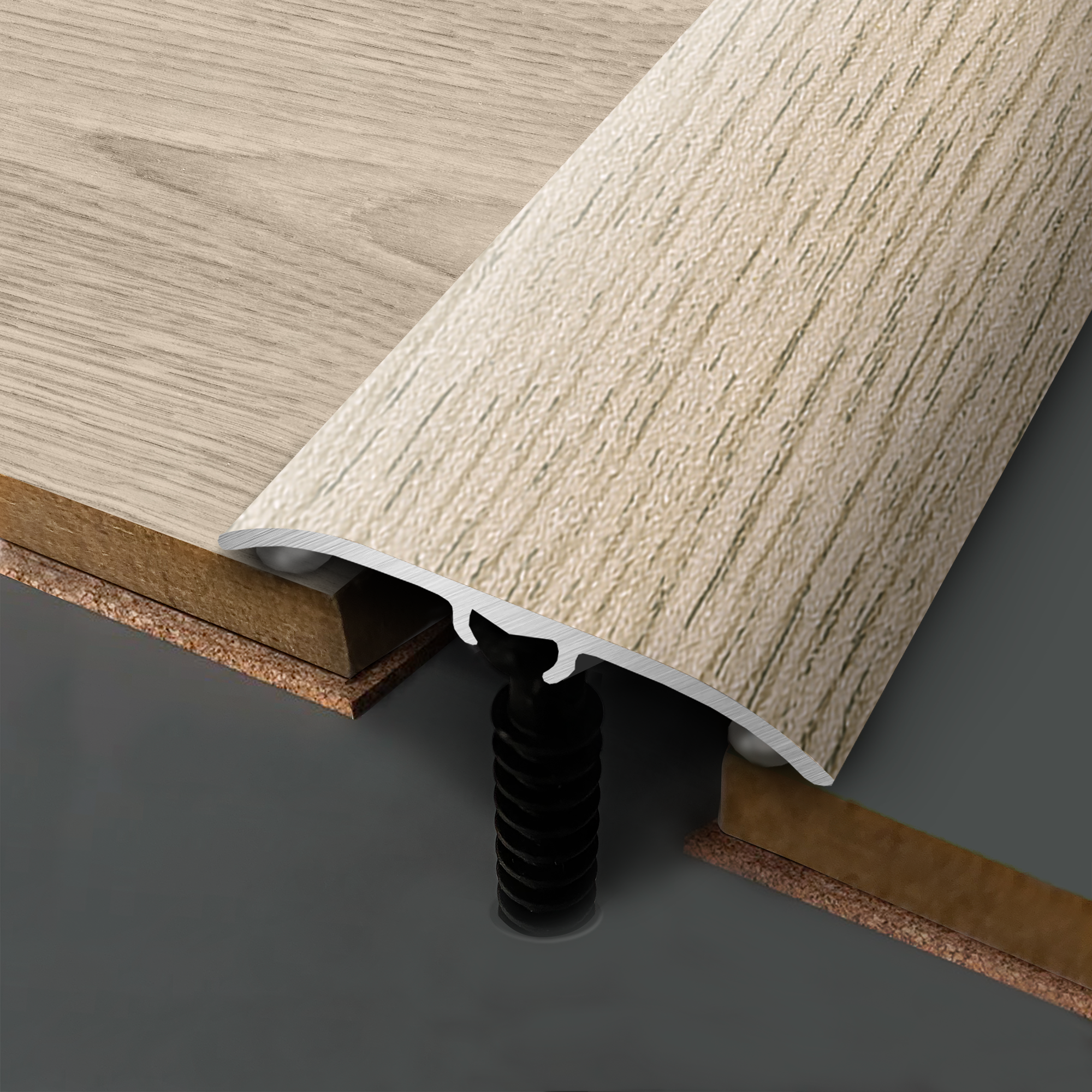 Perfil de umbral 4 en 1 de aluminio color madera beige 830x37 mm ARTENS BG220 - 5