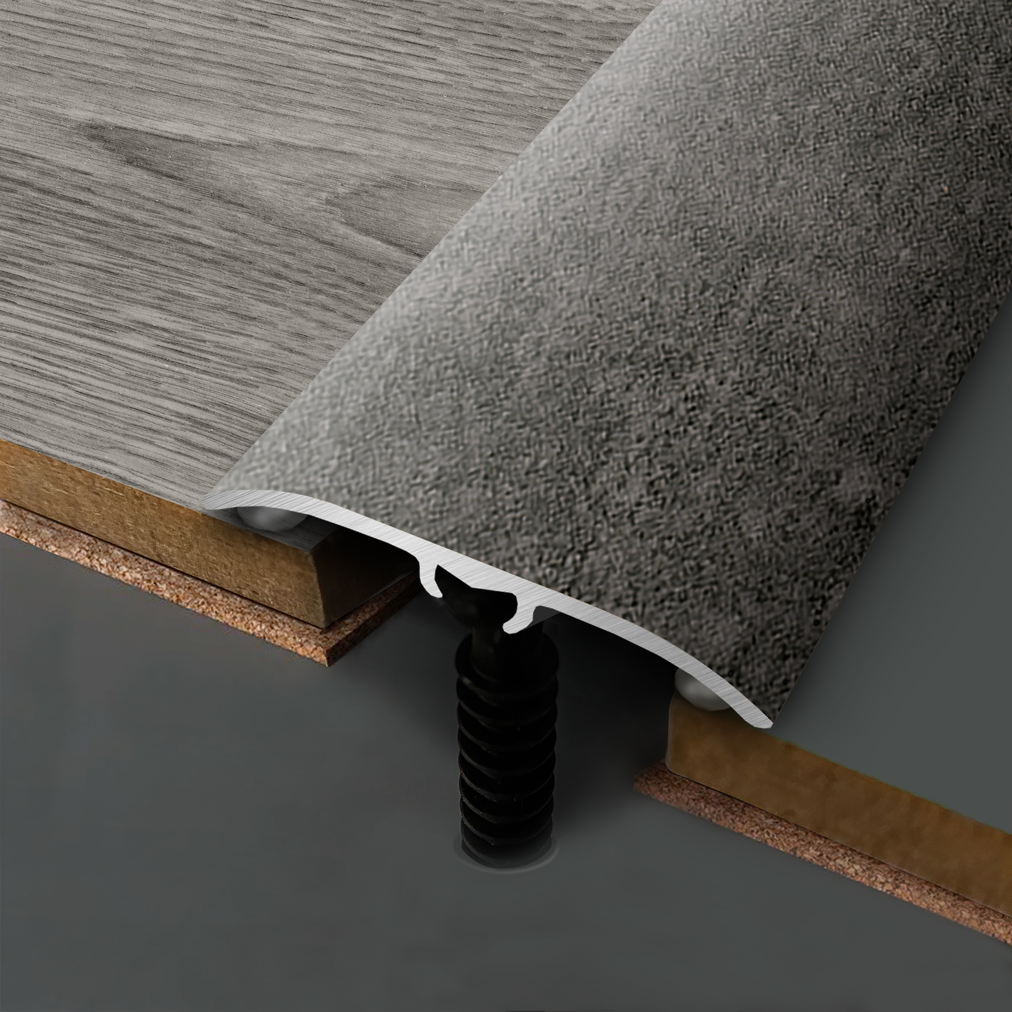 Barre de seuil 4 en 1 alu décor 180 à fixer, l.4.7 cm x L.93 cm ARTENS - 3