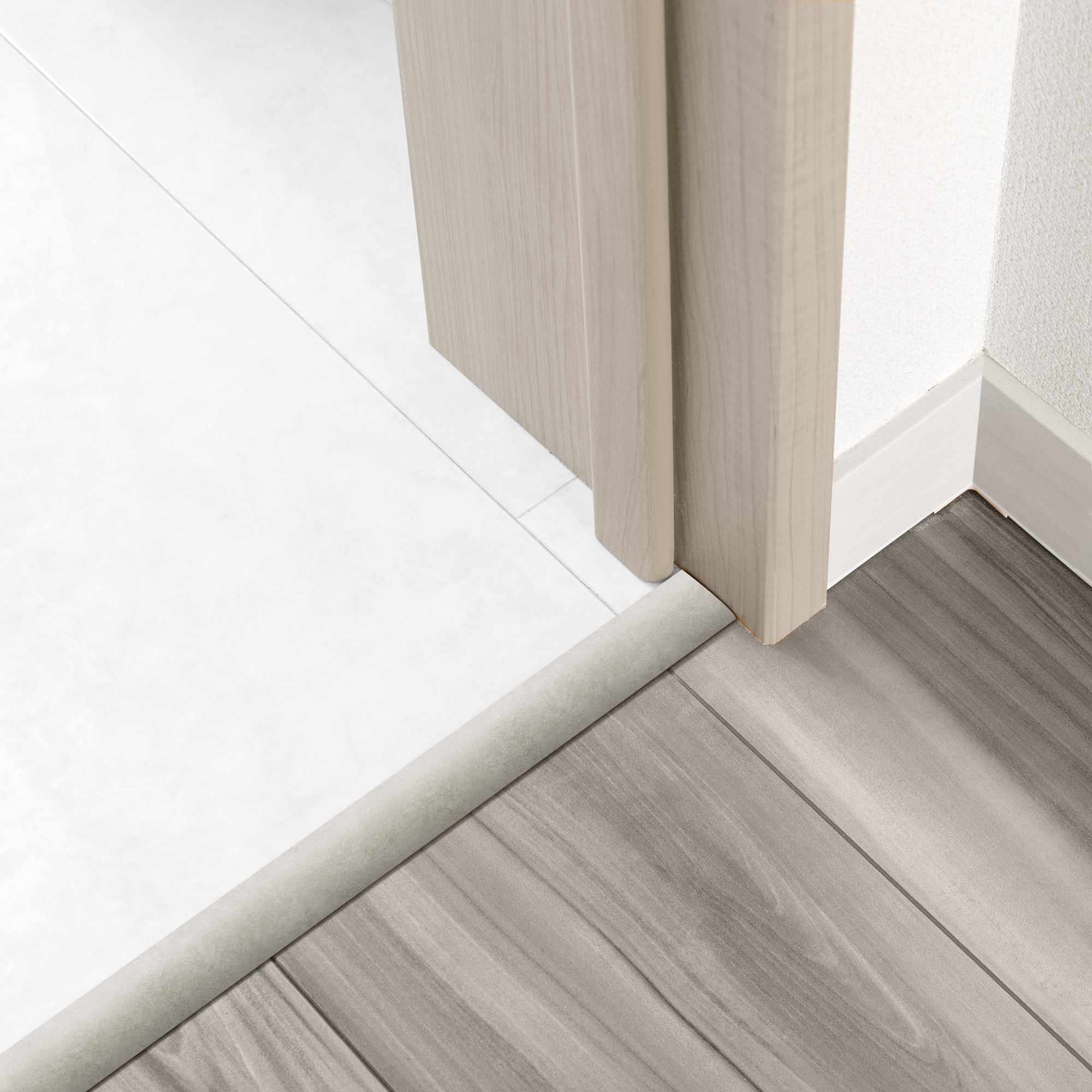 Perfil de umbral 4 en 1 de aluminio color madera gris 83 cm ARTENS CER510 - 2