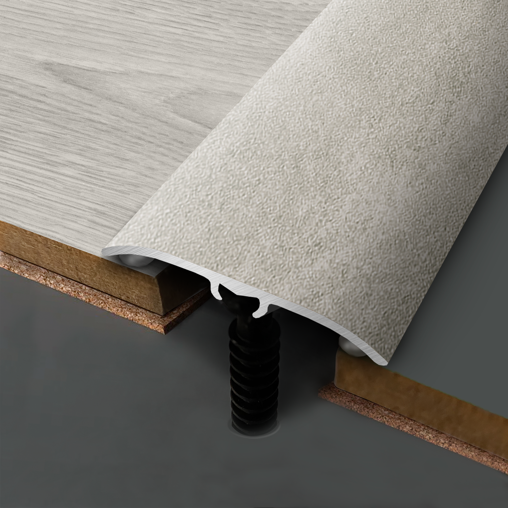 Perfil de umbral 4 en 1 de aluminio color madera gris 83 cm ARTENS CER510 - 5