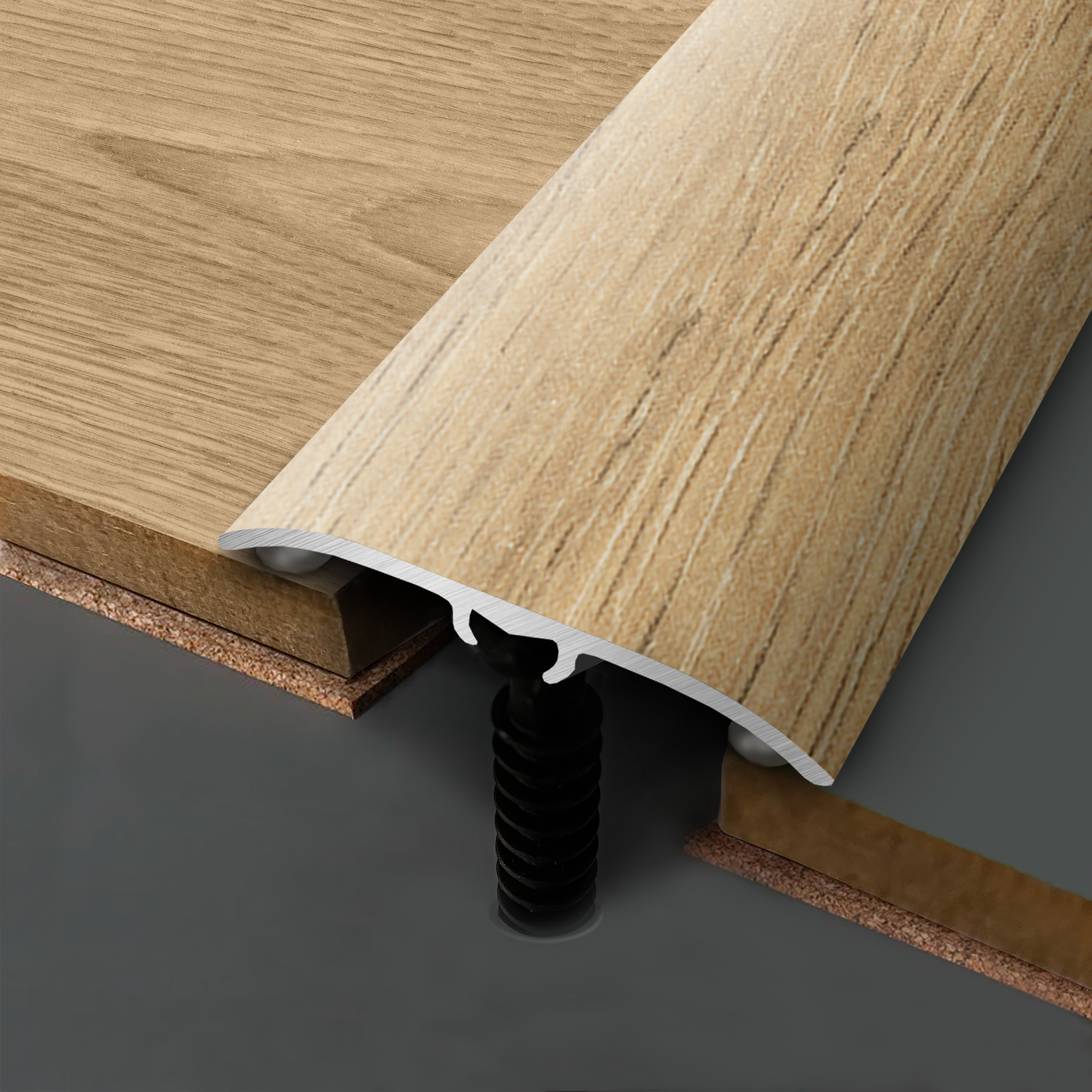 Barre de seuil 4 en 1 alu décor 710 à fixer, l.3.7 cm x L.83 cm ARTENS - 3