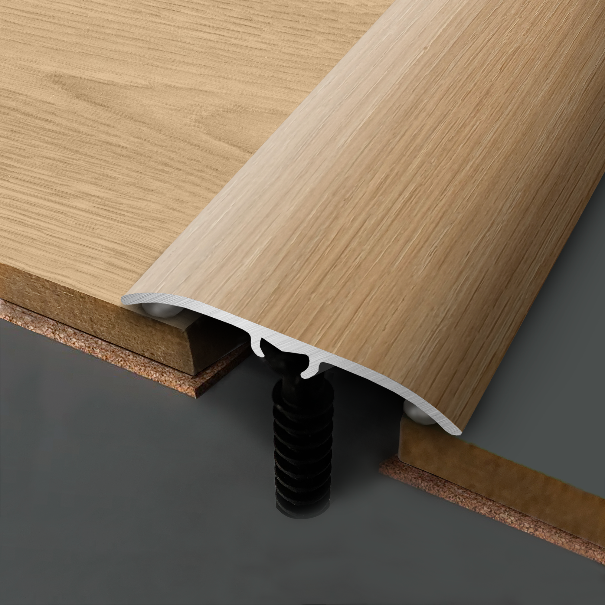 Barre de seuil alu plaqué chêne à fixer, l.4.7 cm x L.83 cm ARTENS - 3