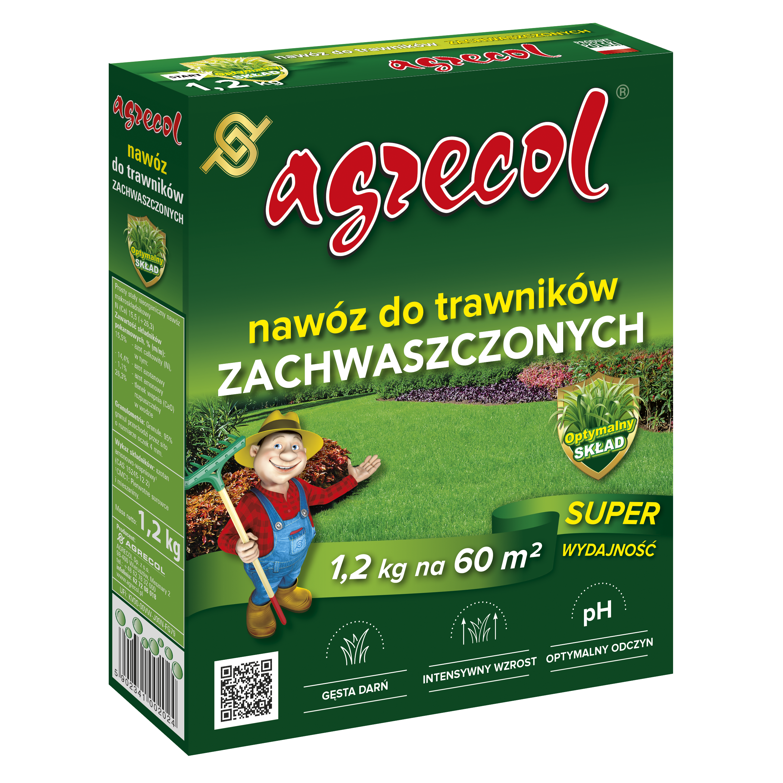 Nawóz do trawników zachwaszczonych 1.2kg Agrecol