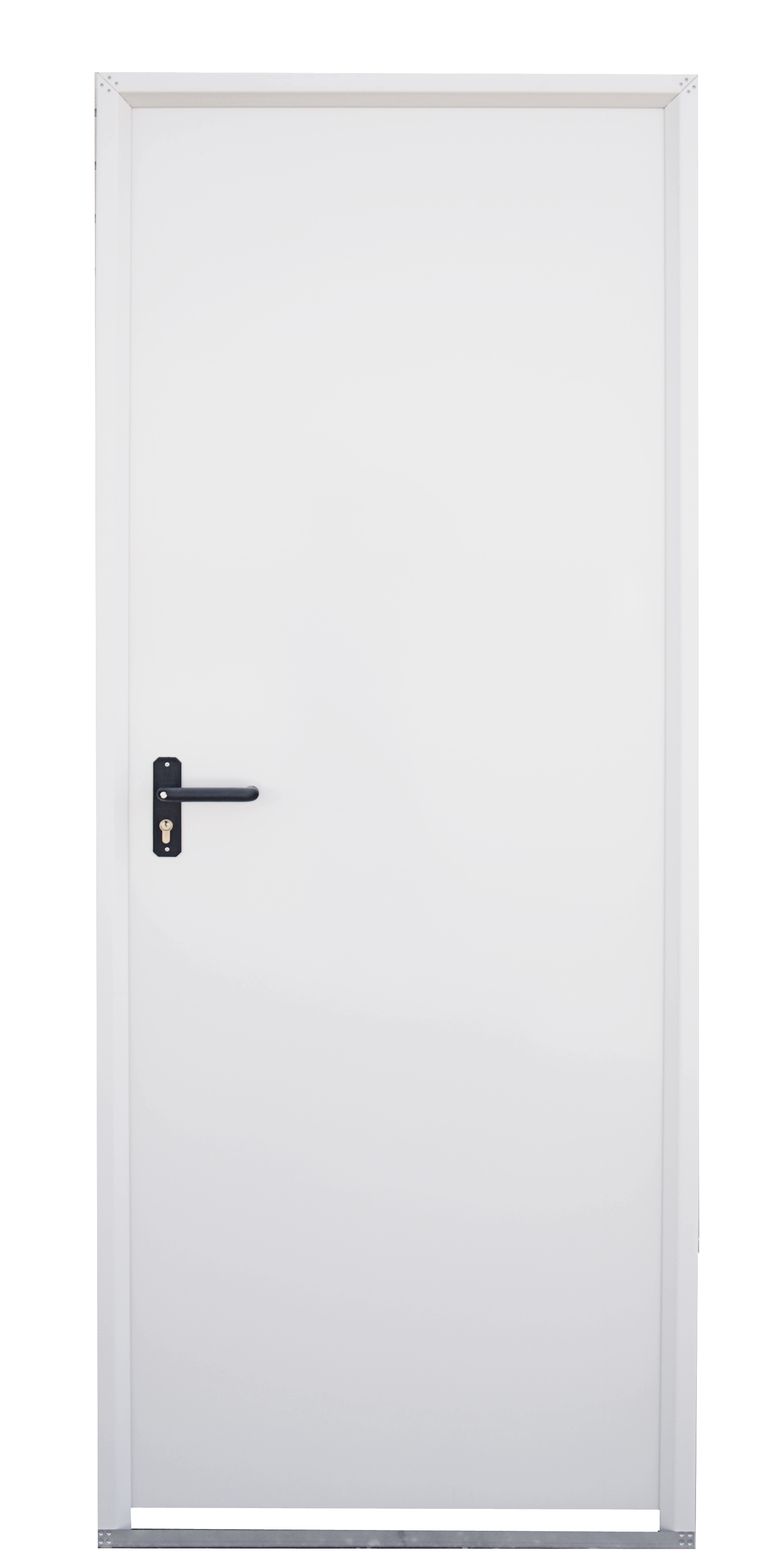 Puerta de trastero liso blanco con llave 1 punto de seguridad apertura derecha 200x90cm - 5