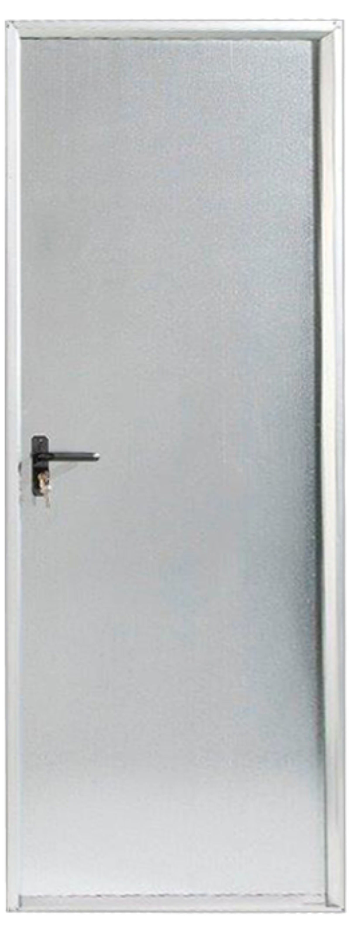 Puerta de trastero liso acero galvanizado con llave 1 punto de seguridad apertura derecha 200x80cm - 5