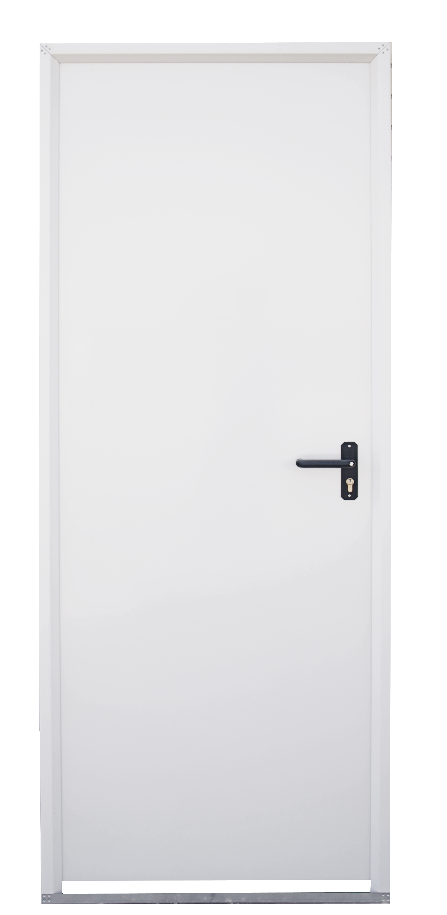 Puerta de trastero liso blanco con llave 1 punto de seguridad apertura izquierda 200x80cm - 5