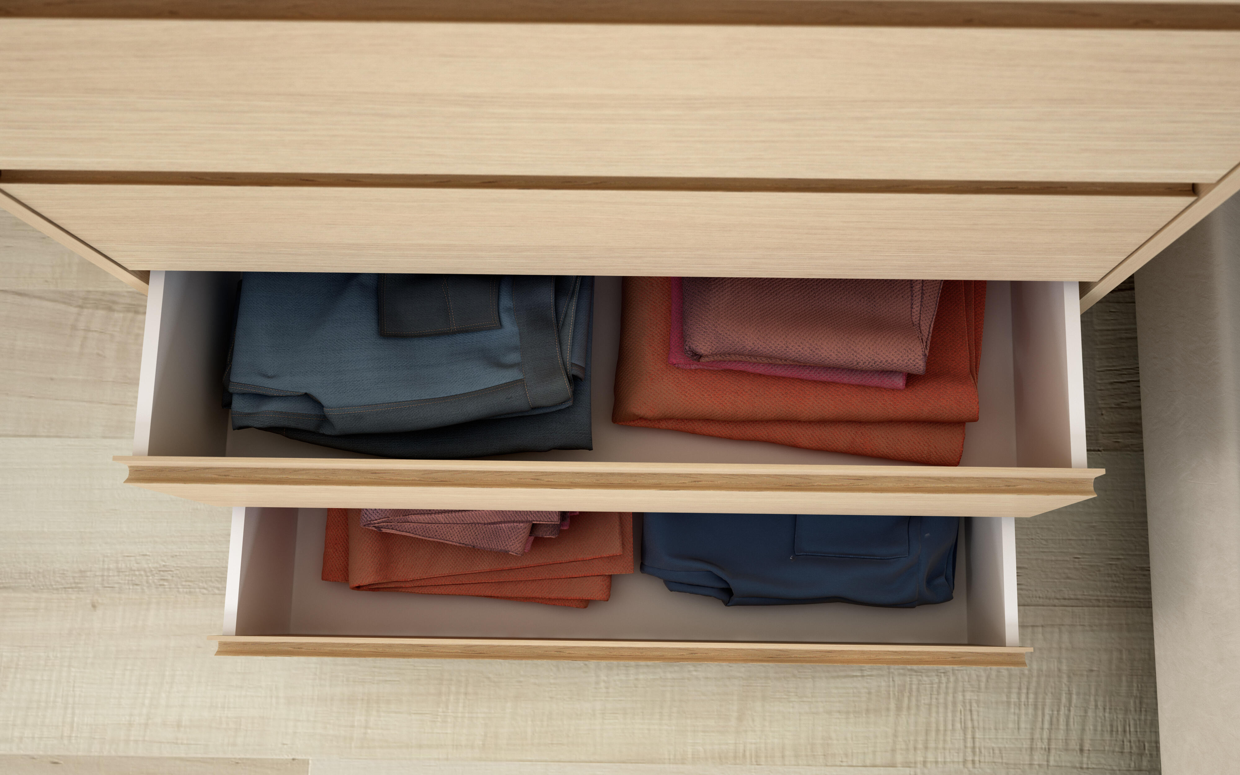 Cómoda Home Tera roble con 5 cajones de 80x109x48 cm - 11