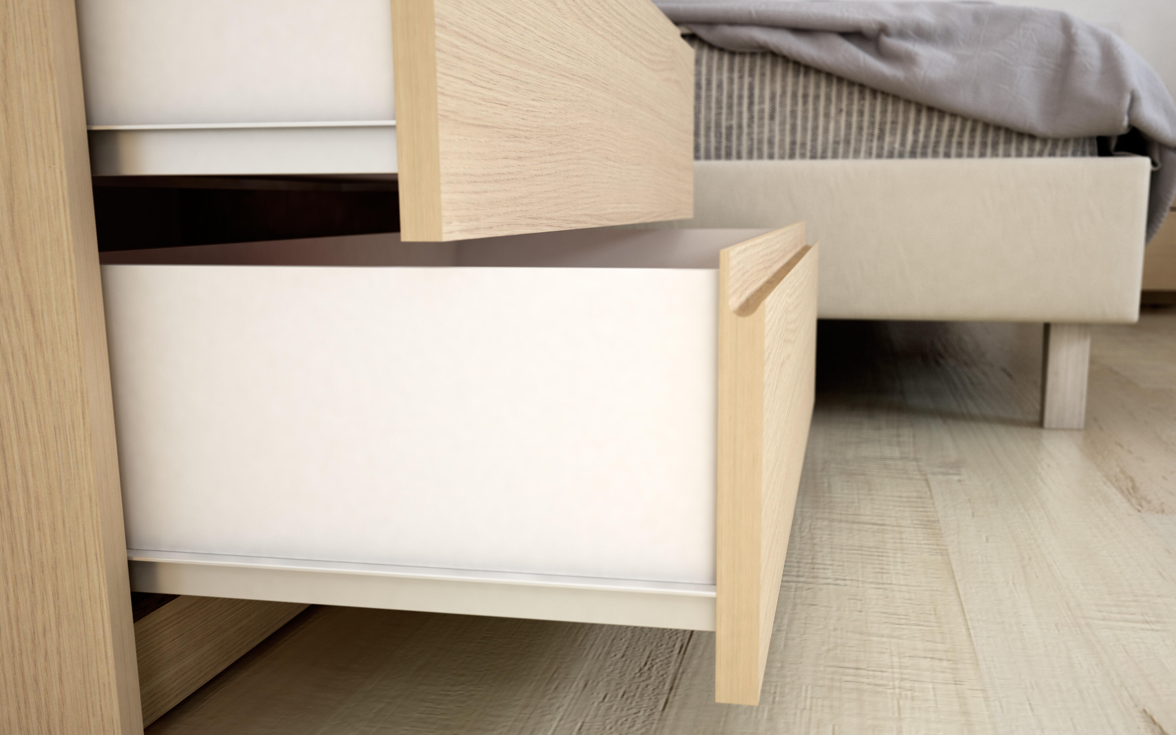 Cómoda Home Tera roble con 5 cajones de 80x109x48 cm - 10