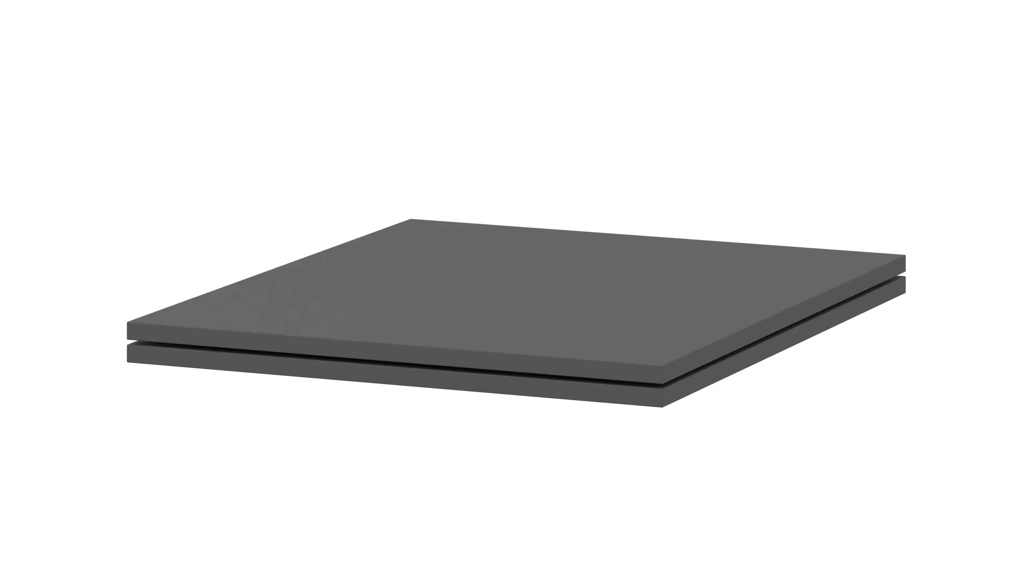 Zestaw półek do szafek stojących 60 cm szary 2 szt. Delinia iD