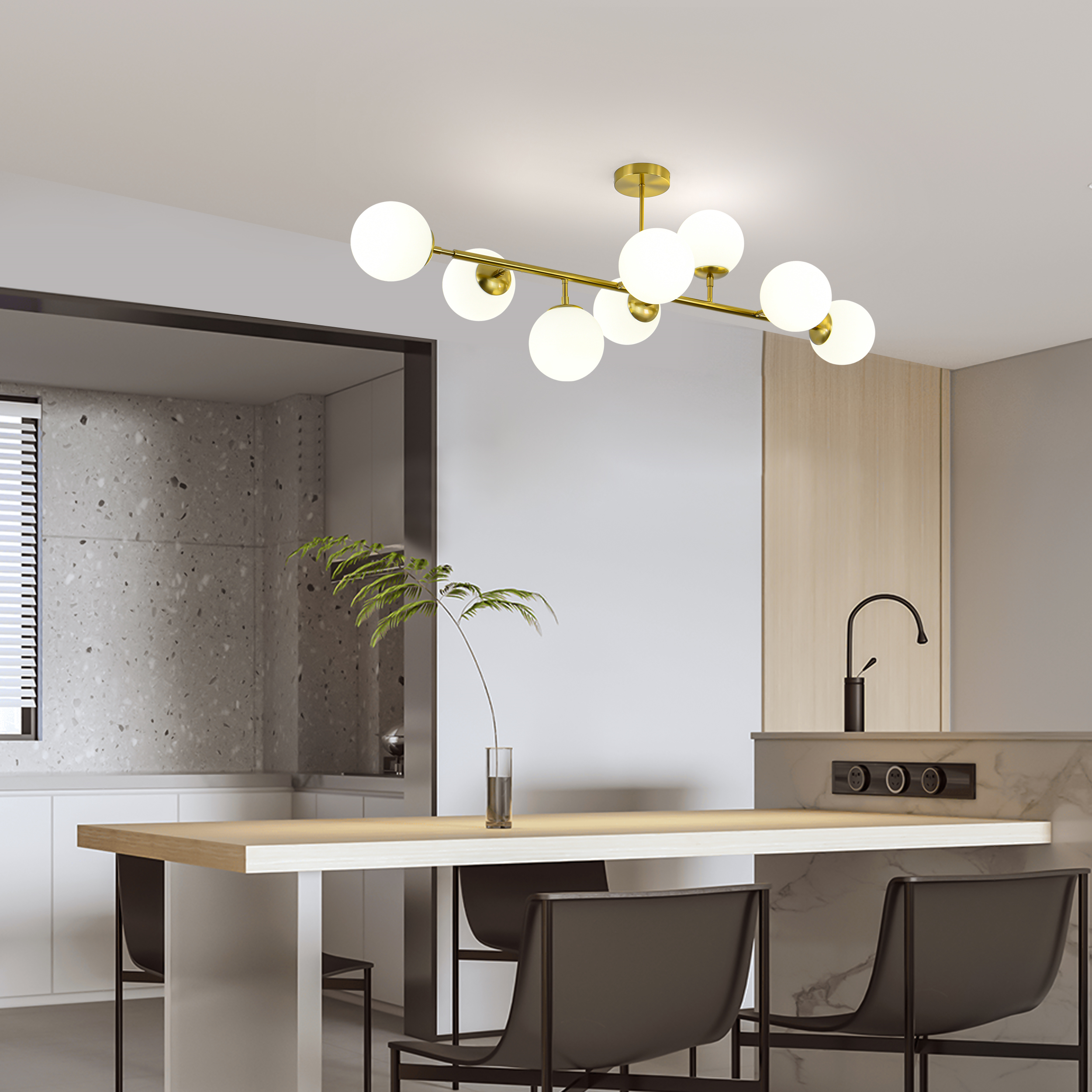 Lampa wisząca Dorado złota 8 x E14 Light Prestige - 4