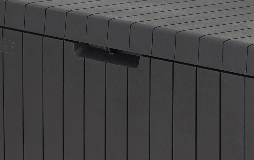 Arcón de resina para exterior KETER City Box 57.8 x 55 x 44 cm y capacidad de 113 L - 8
