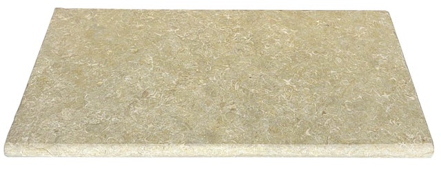 Margelle SUNNY vieillie en pierre ocre, L.60 x l.30 x Ep.3 cm