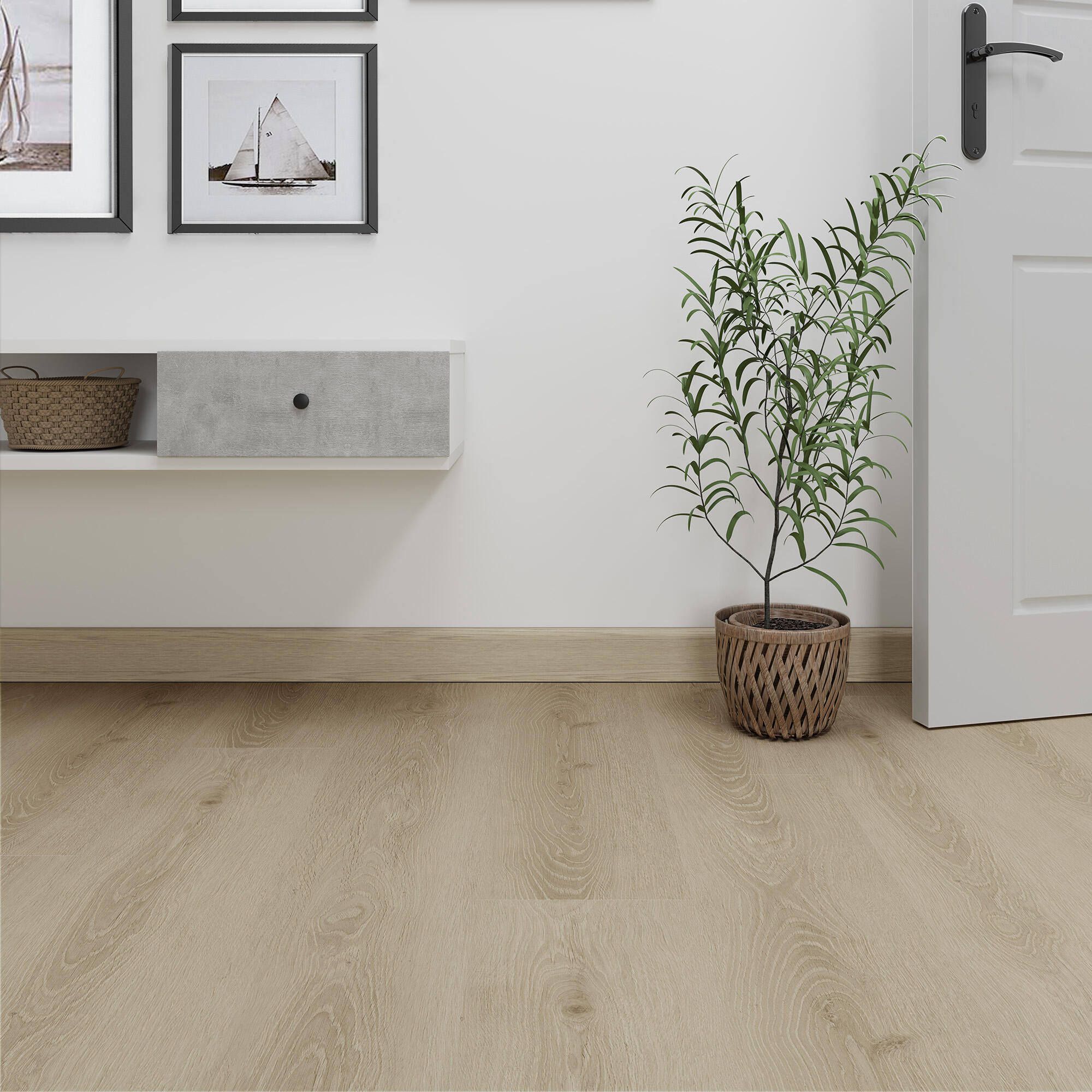 Rodapié  de mdf de 240x7.8cm beige BG220 ARTENS - 4