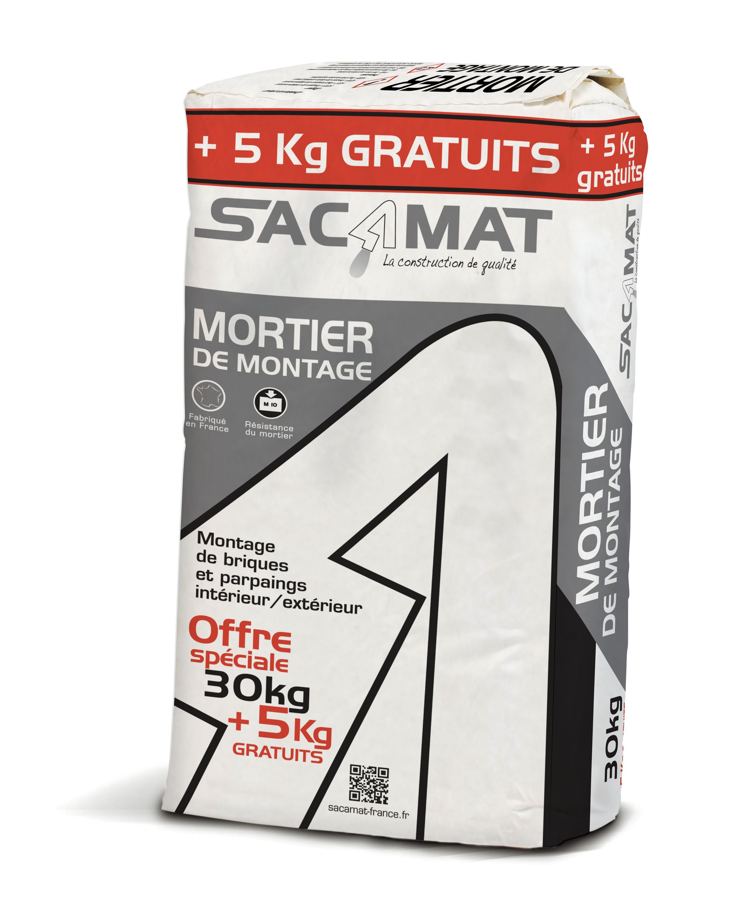 Mortier de montage gris SACAMAT 35 kg Leroy Merlin