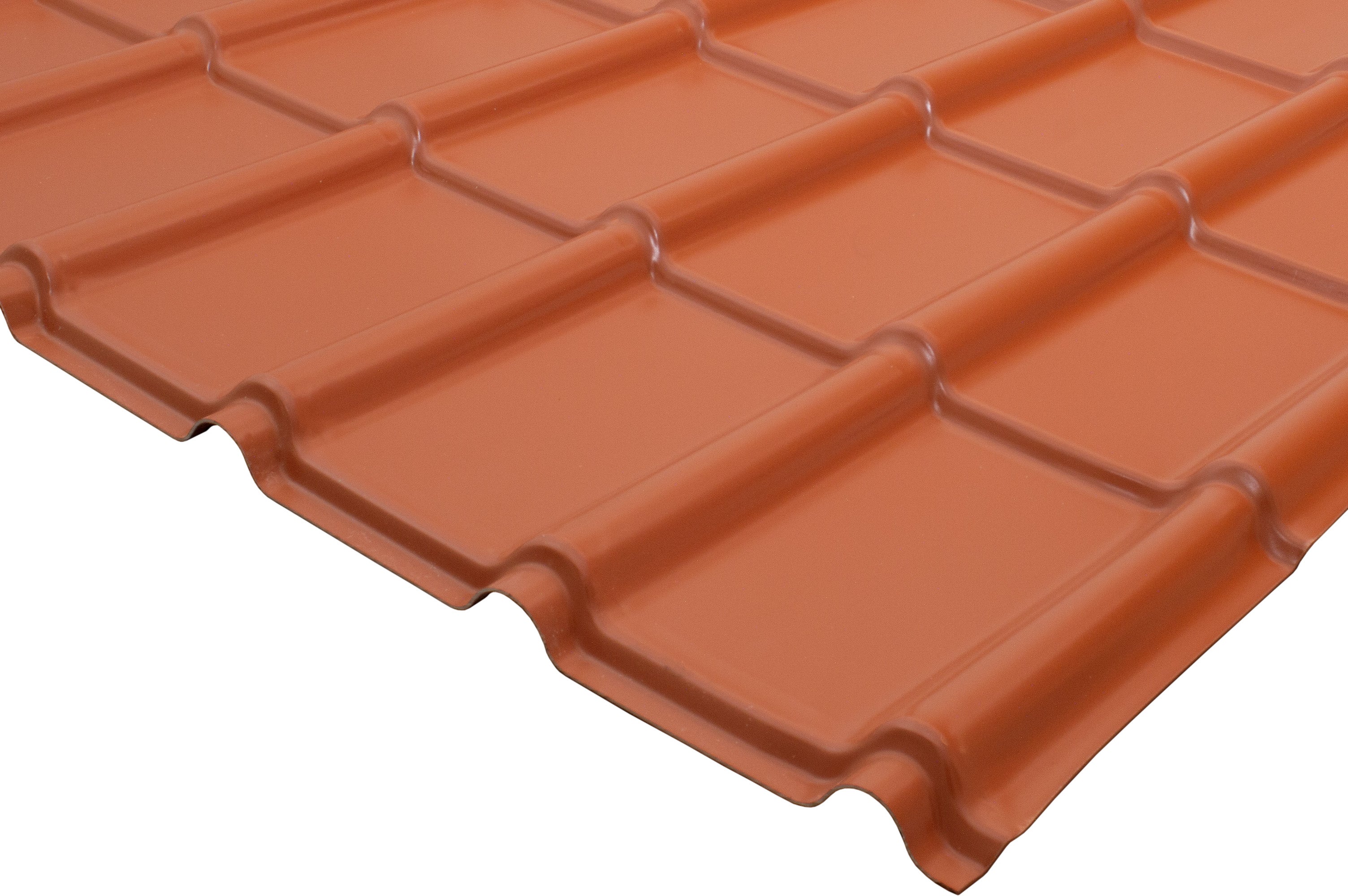 Feuille imitation tuile PVC ondulé marron l.1180 x L.1840mm RENOLIT - 7