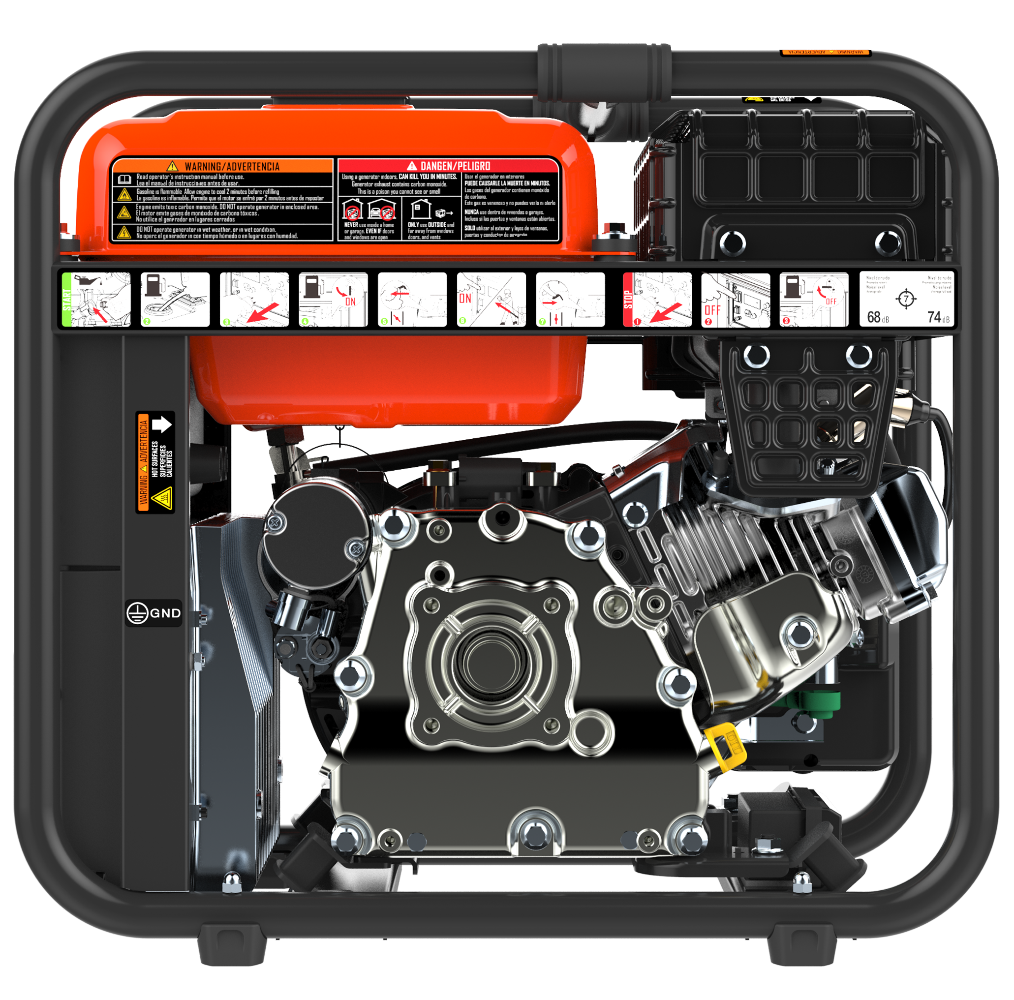 Gerador inverter a gasolina arranque elétrico 4800W/4200W Genergy Feroe - 8