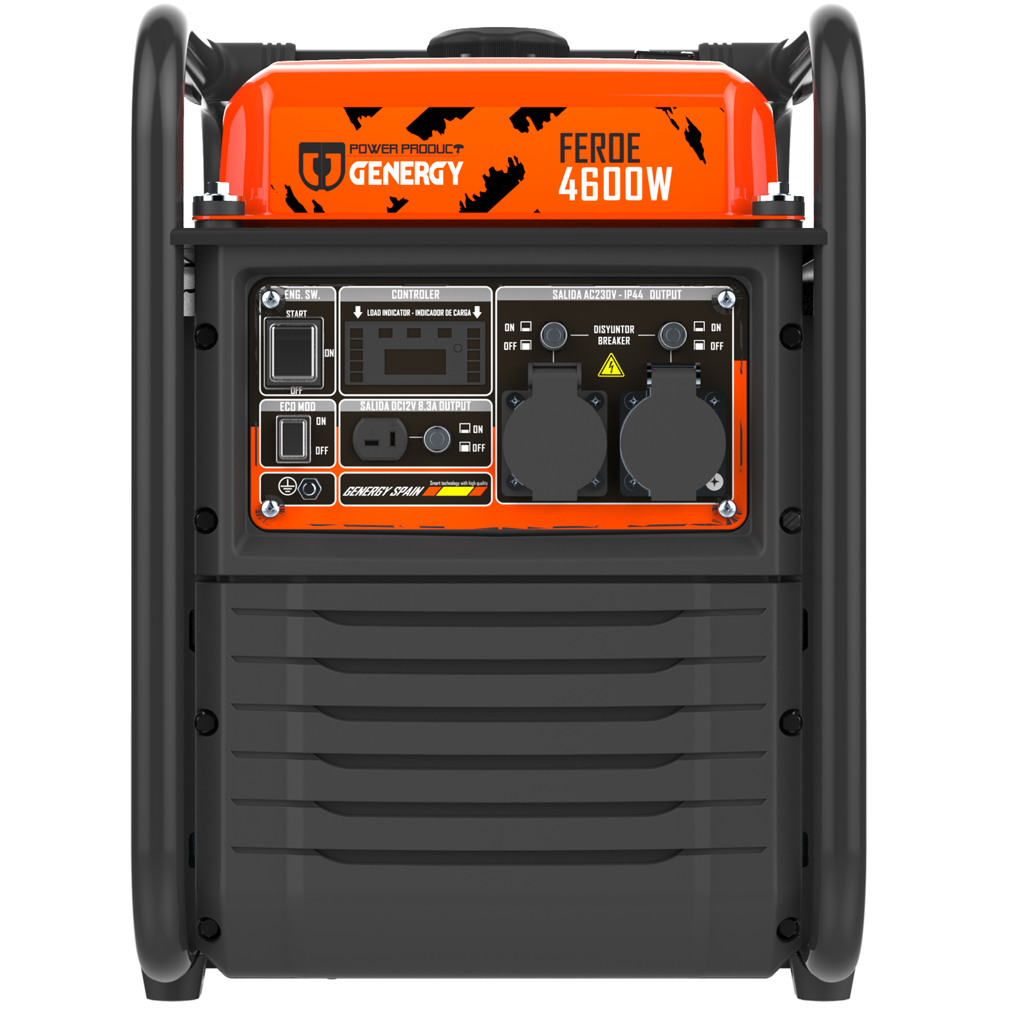 Gerador inverter a gasolina arranque elétrico 4800W/4200W Genergy Feroe - 6