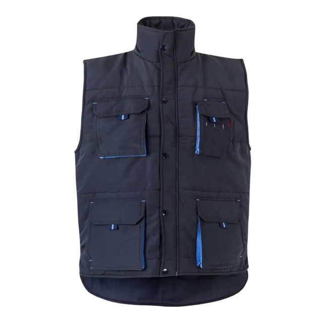 Colete acolchoado bicolor navy/celeste M