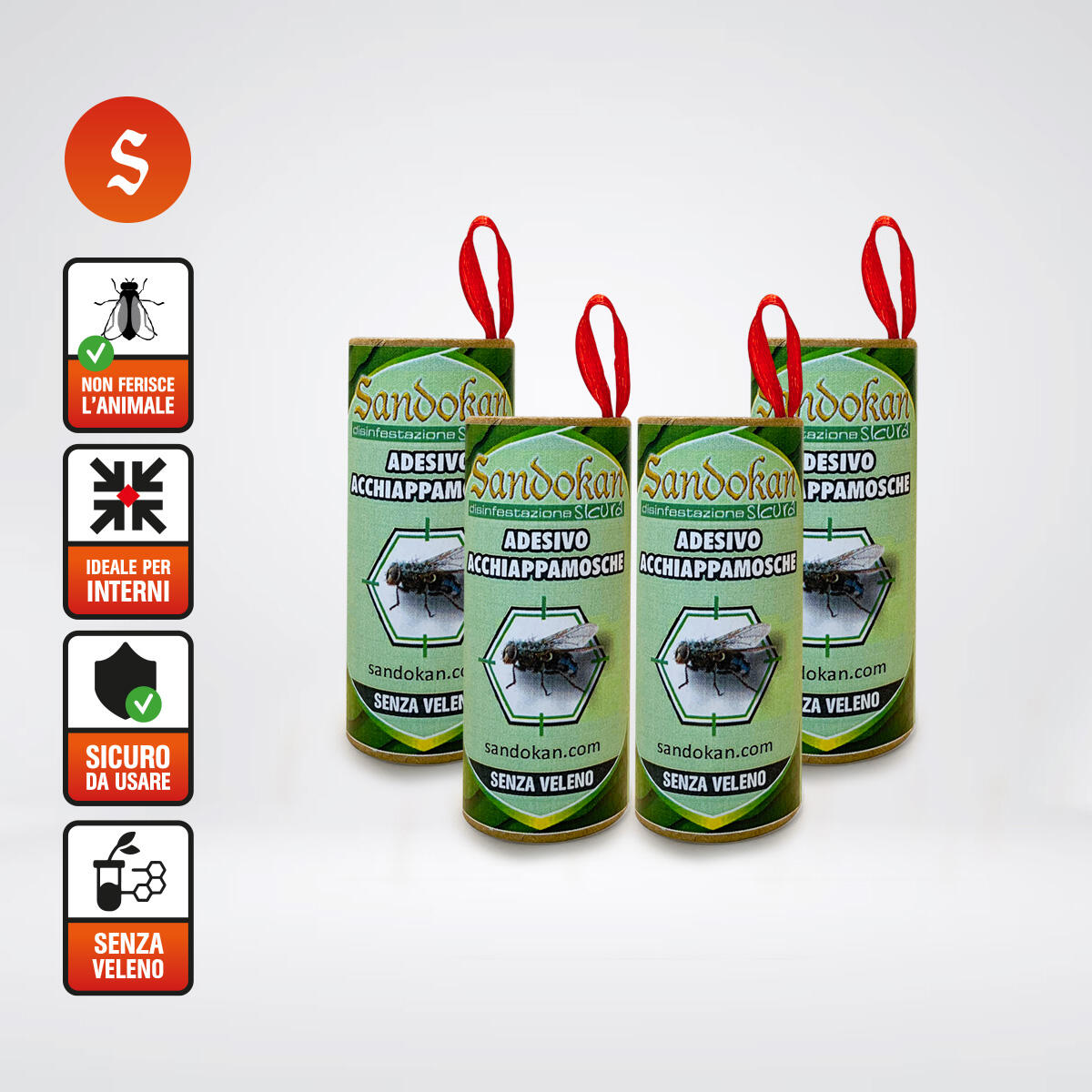 Trappola Protecta Per Mosca Della Frutta, Oliva E Ciliegia | Kit Con Trappola Gialla E 3 Bustine Di Fosfato Diammonico